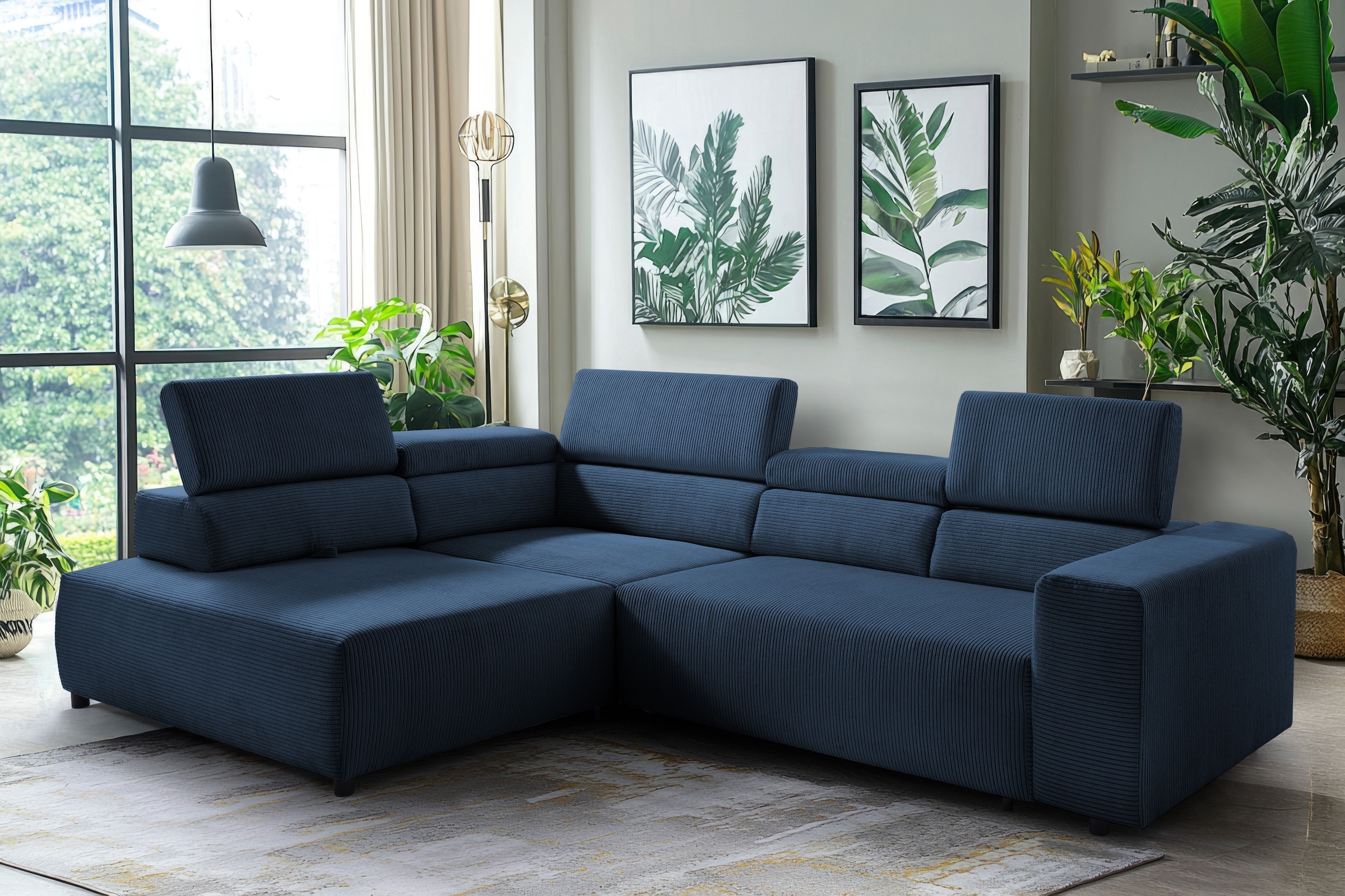 exxpo - sofa fashion Ecksofa »VITTORIO«, inkl. Kopfteil- und Sitztiefenverstellung, wahlweise mit Bettfunktion