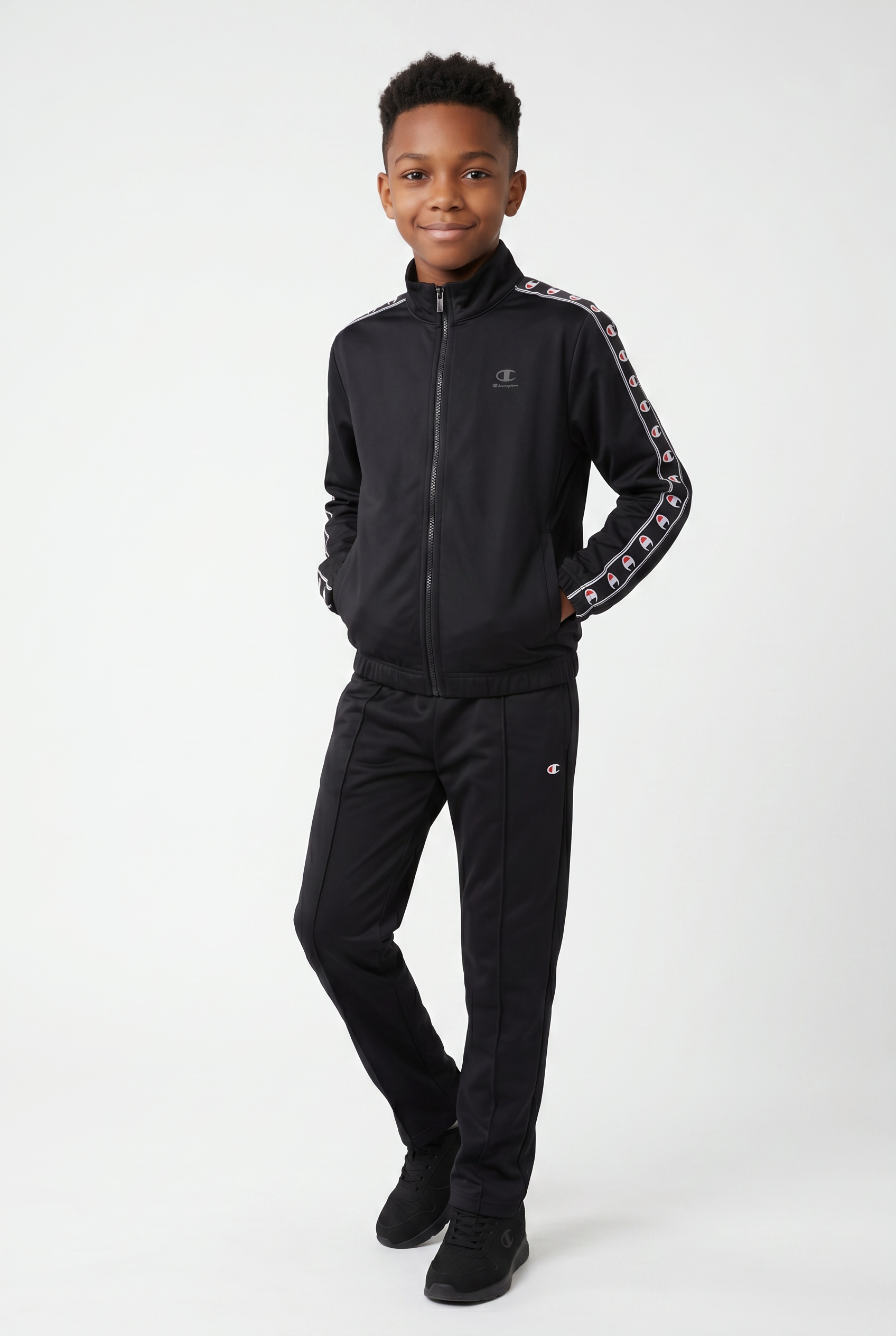 Champion Trainingsanzug "SPORT INSPIRED tracksuit with tape" 2 tlg. zweiteiliges Set, mit komfortabler Passform, aus Polyester