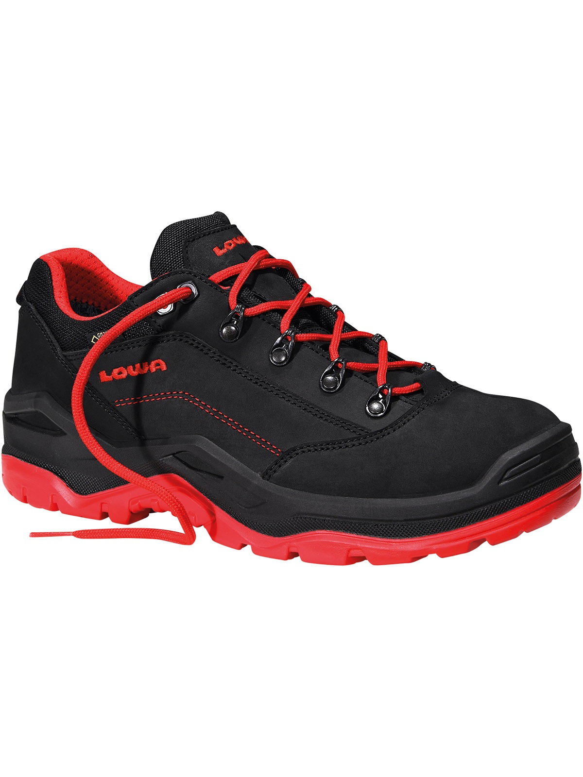 LOWA Sicherheitsschuh "Sicherheitsschuhe 5612 Lowa RENEGADE Work GTX", 46schwarz, rot, Schuhe