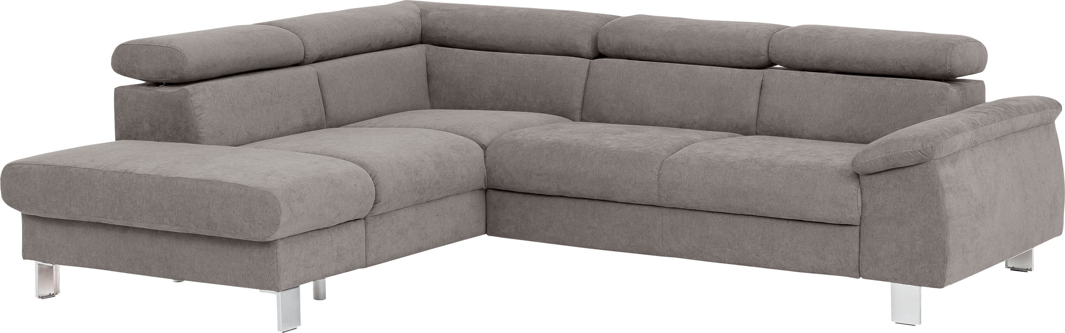 COTTA Ecksofa "Komaris L-Form, B: 249 cm" mit Kopfteilverstellung, optional Schlaffunktion, Bettkasten & Licht
