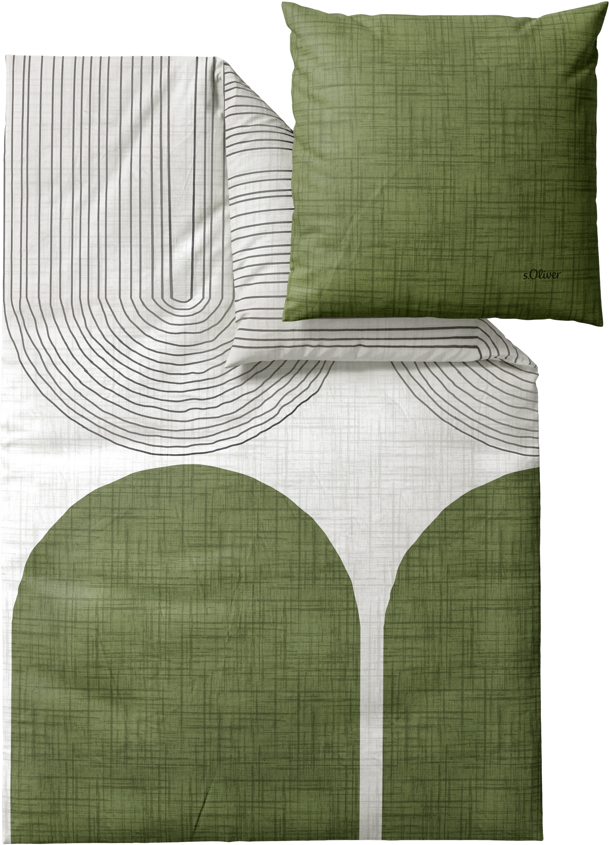 s.Oliver Bettwäsche "Satinbettwäsche s.Oliver" 2 mit modernem Design-Statement