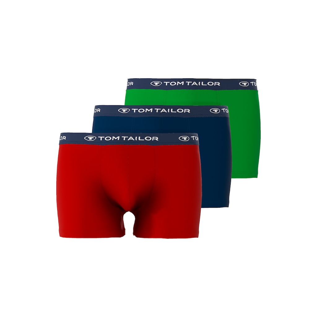 TOM TAILOR Boxershorts »Buffer«, (Packung, 3 St.)