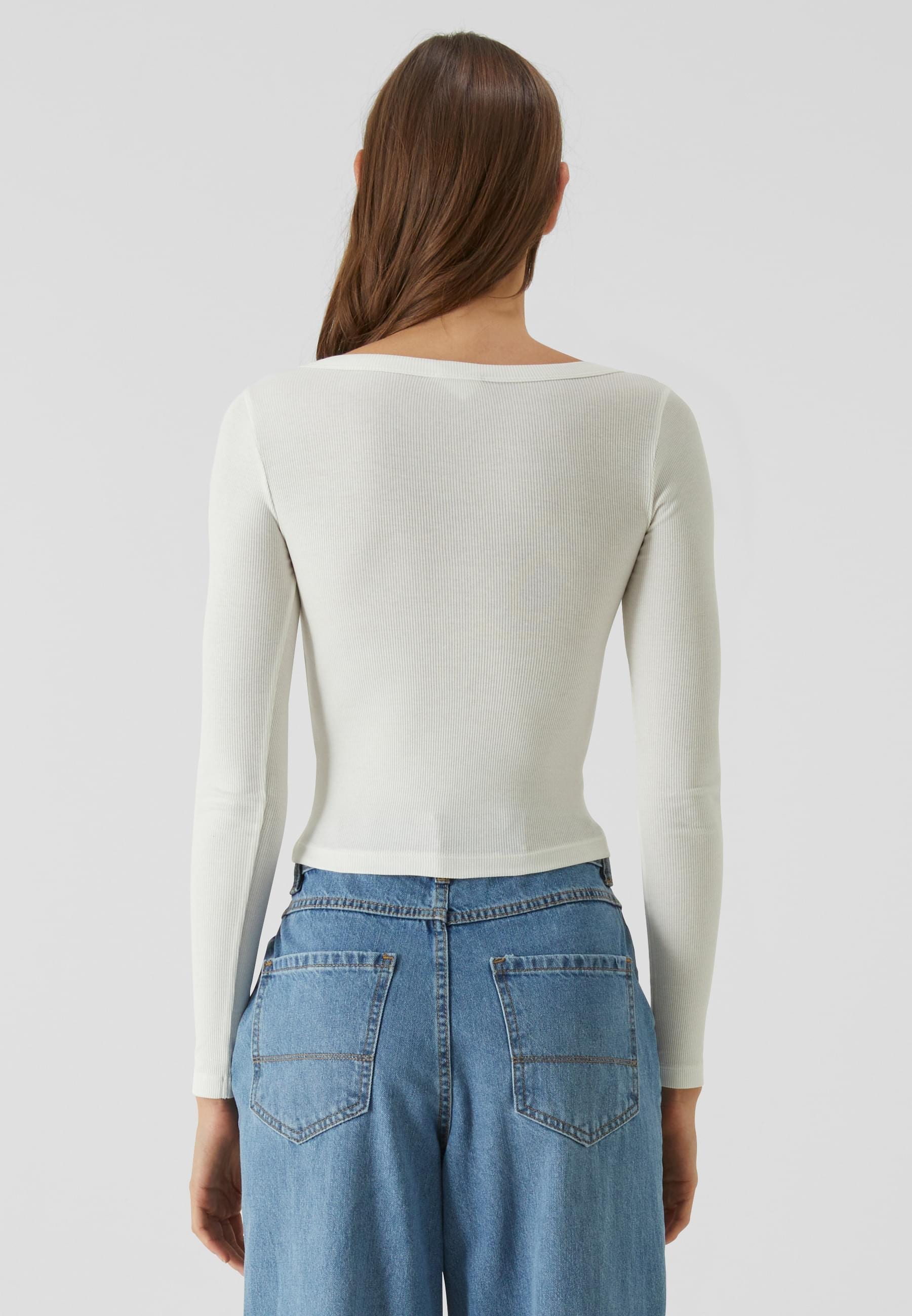 URBAN CLASSICS Longsleeve »Urban Classics Ladies Organic Rib Jersey Wide Neck Longsleeve«, (1 tlg.)