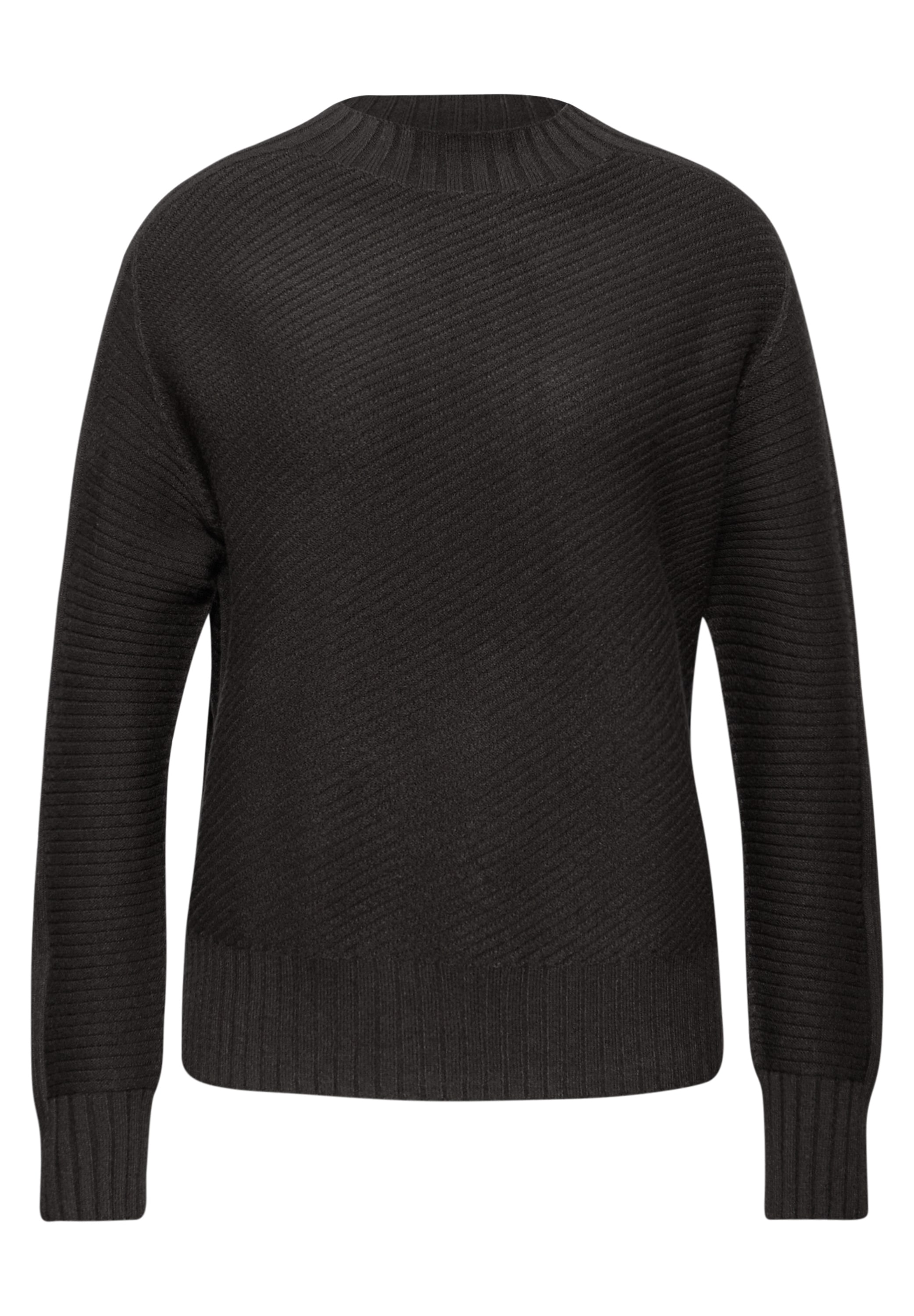 STREET ONE Strickpullover mit Struktur und Stehkragen/Turtleneck