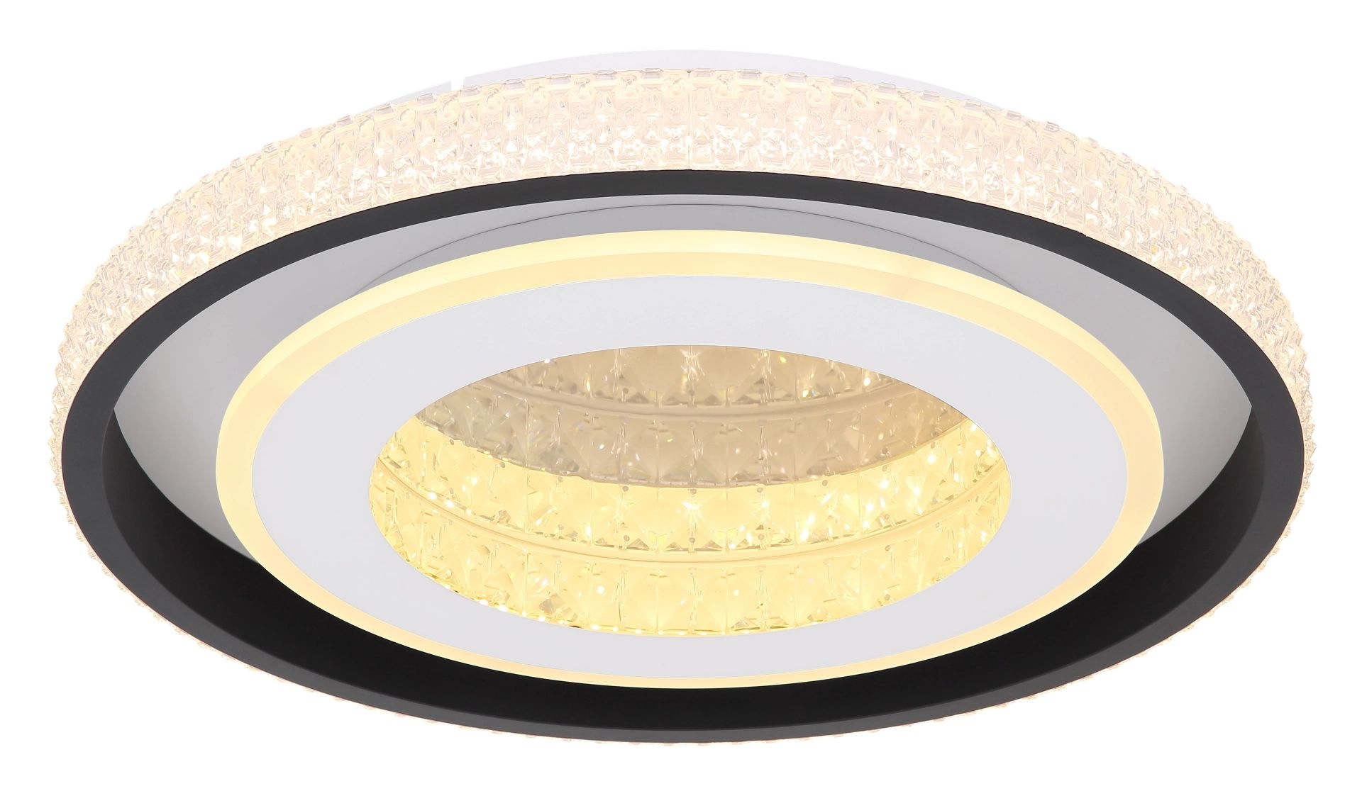 GLOBO LIGHTING LED Deckenleuchte »LUCKY«, Leuchtmittel LED-Modul | LED fest integriert, Deckenlampe, Design Leuchte, Kristalle, Wohnzimmer, Schlafzimmer