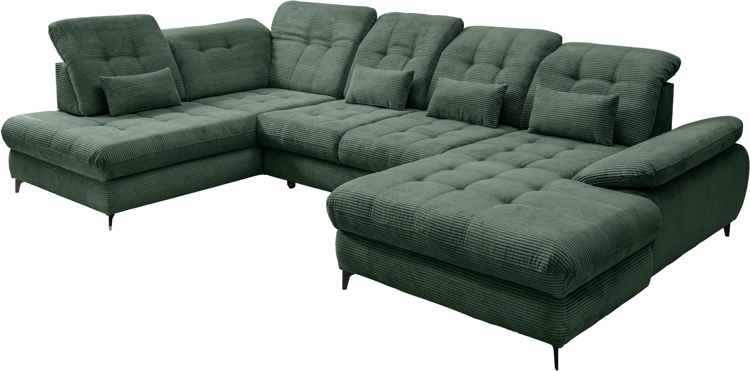 Home affaire Ecksofa »Lazio modern & bequem,  Breite 358cm, U-Form, tolle Detailverarbeitung« inkl. Bettkasten, Bettfunktion, Kopfteil-, Sitztiefenverstellung