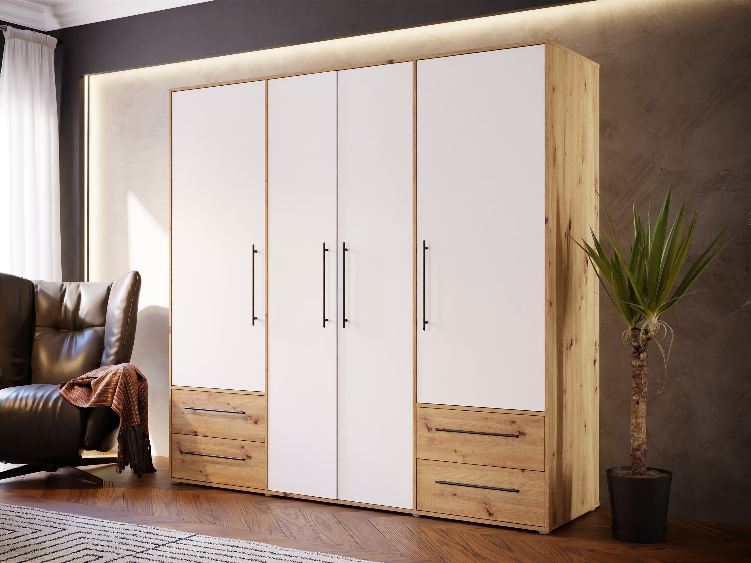 FORTE Kleiderschrank "Mokkaris, OTTOs Choice, TOPSELLER 3 oder 4 Türen, zei günstig online kaufen