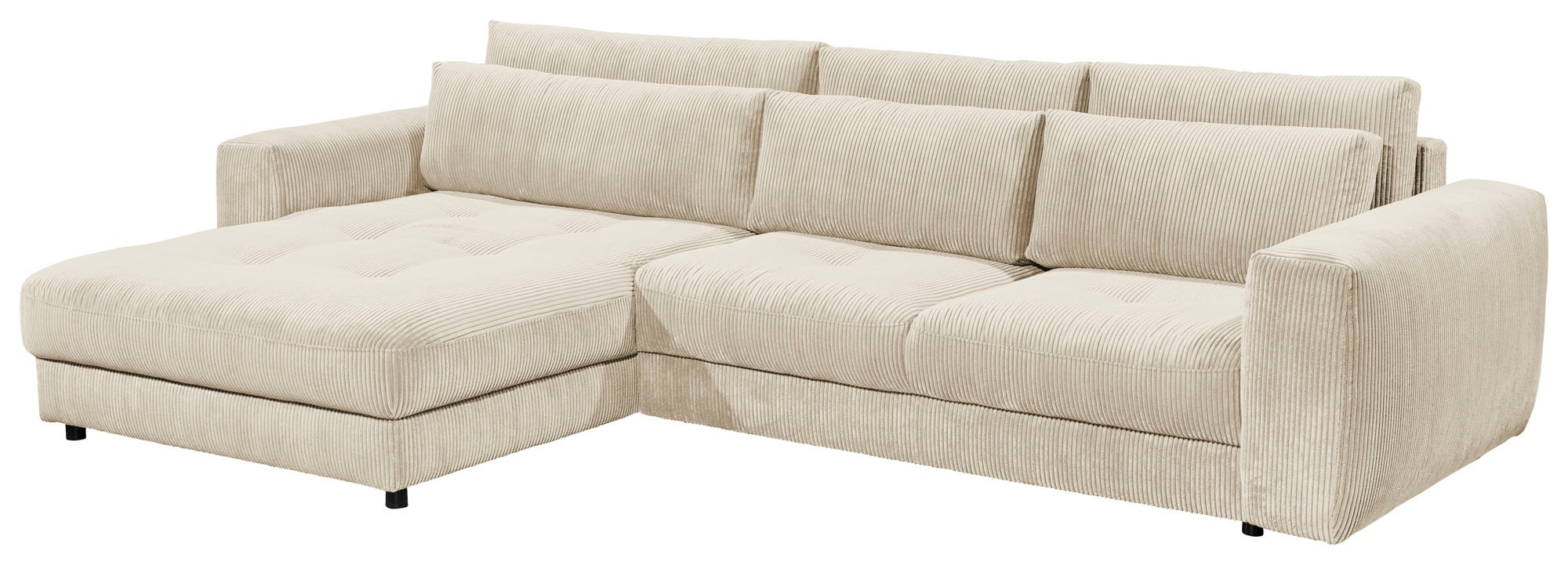 ED EXCITING DESIGN Ecksofa »Barura L-Form«, mit 3 Nierenkissen
