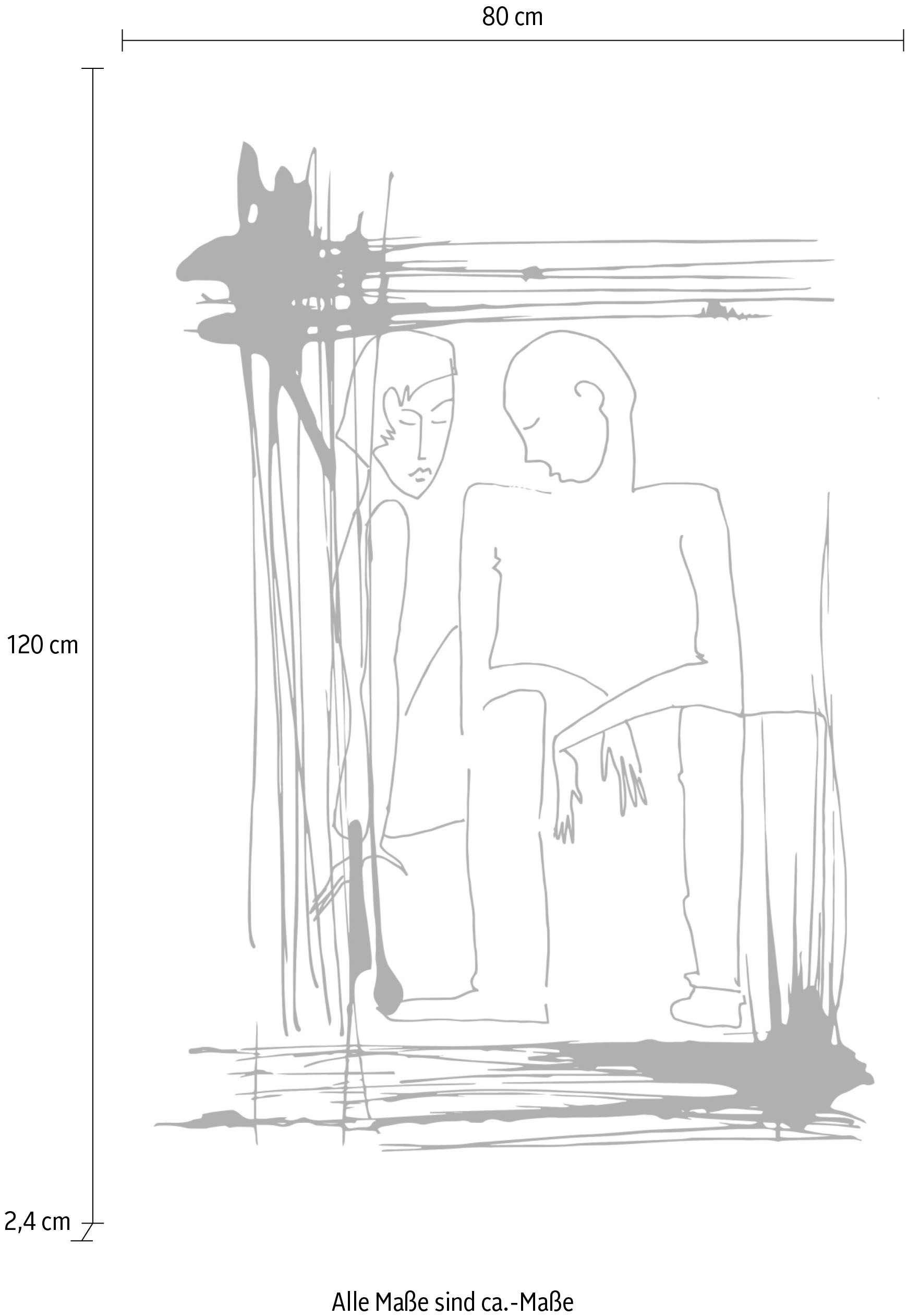 queence Acrylglasbild »Mann und Frau«, Schwarz-Weiß-Kunst-Mann-Frau, Fine Art-Print in Galeriequalität