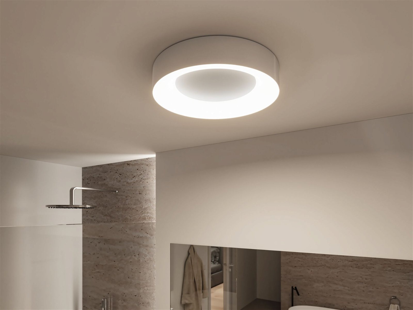 Paulmann LED Deckenleuchte »Selection Bathroom Casca IP44 1x23W 400mm, 230V Metall/Kunststoff«, 1 flammig, WhiteSwitch