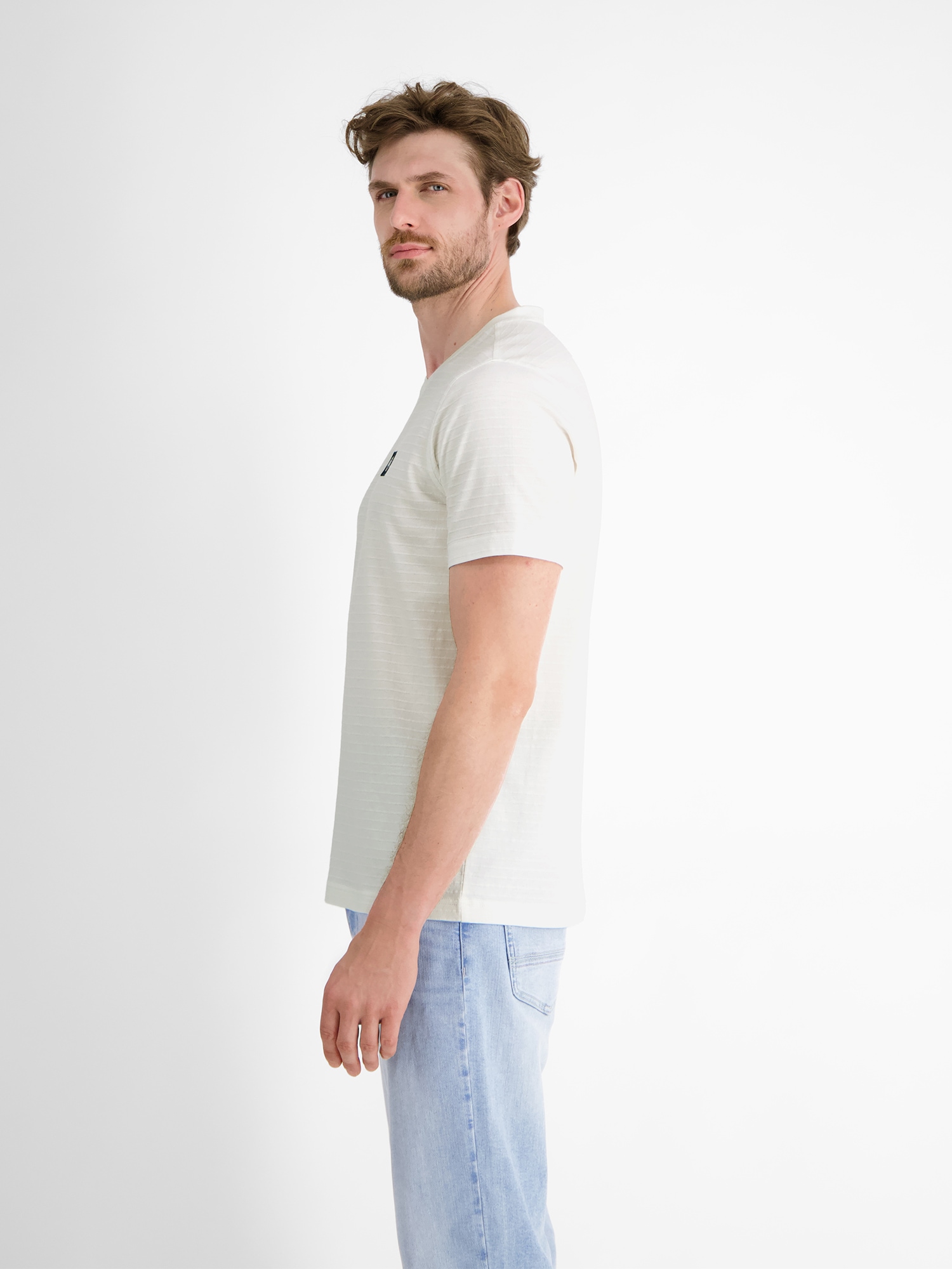 LERROS T-Shirt »LERROS Herren T-Shirt mit V-Ausschnitt«