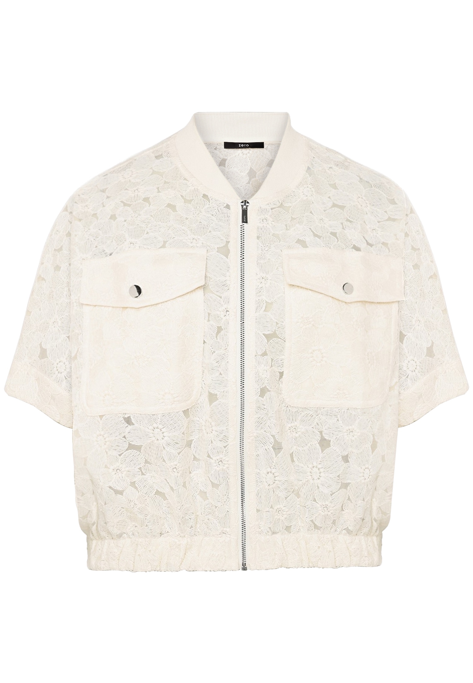 Zero Jackenblazer »Damen kurzarm mit Taschen« Spitze