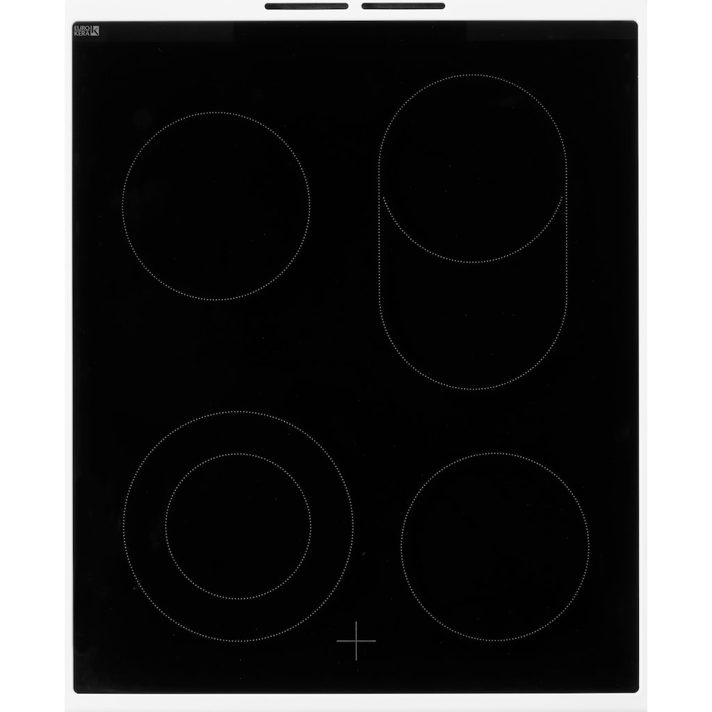 AEG Elektro-Standherd »CCB5442CBW«, CCB5442CBW, mit FlexiRunners™ – Teilauszug (2 Paar), mit Glaskeramik-Kochfeld, Bräter- und Mehrkreiskochzone, 50 cm