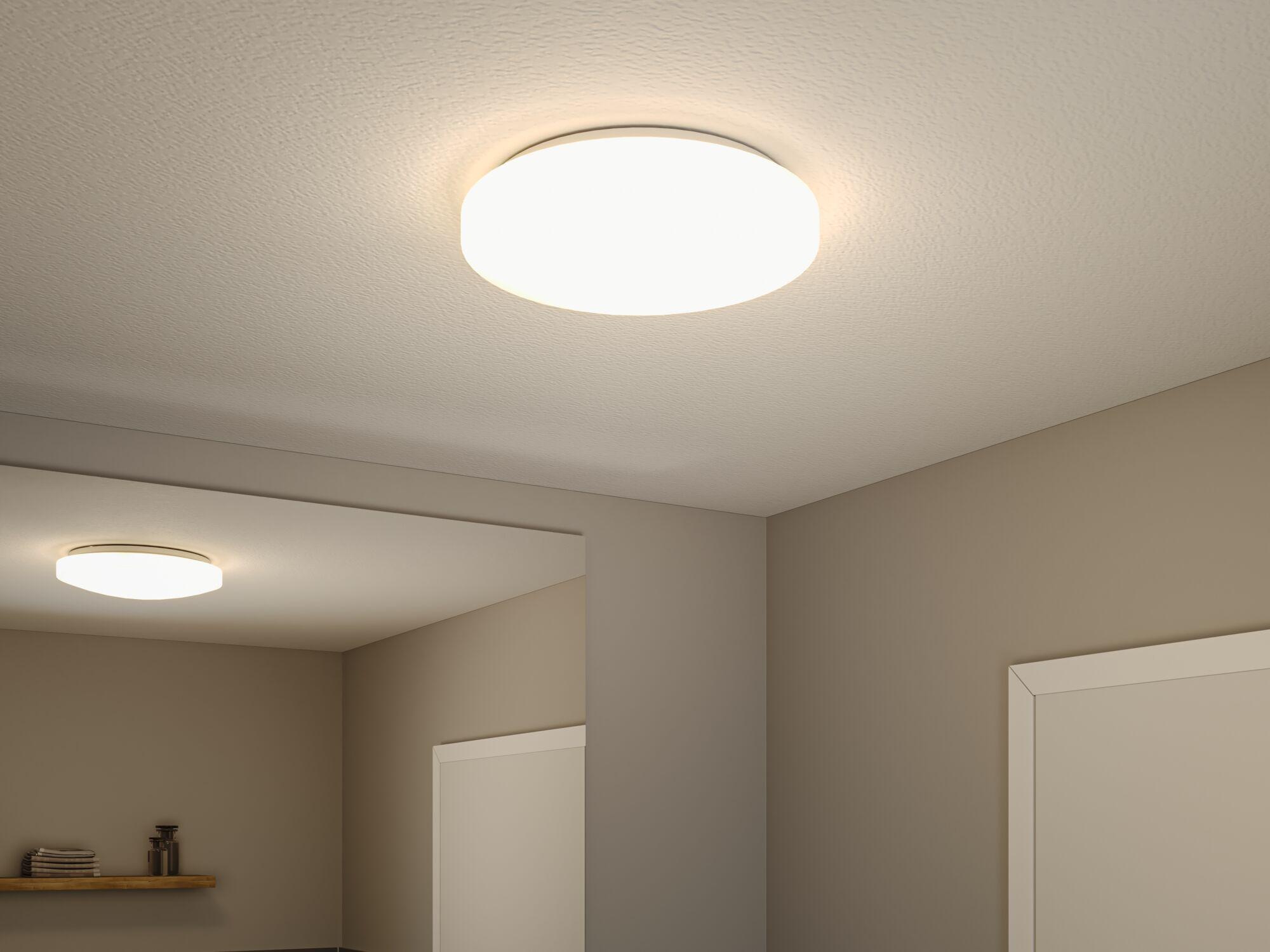 Paulmann Deckenleuchte »Axin IP44 E27 230V max. 2x18W Weiß« E27 1 Stk. dimmbar