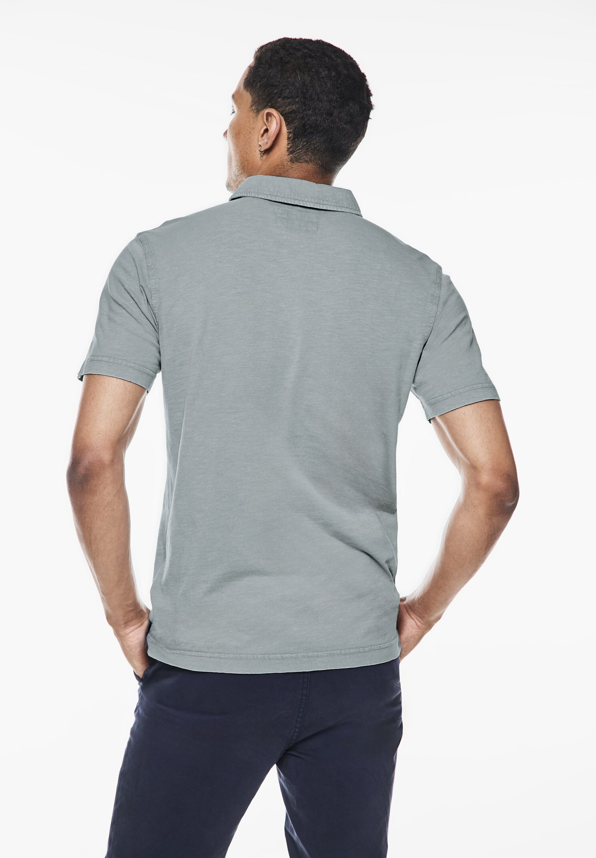 STREET ONE MEN T-Shirt, mit Knopfleiste