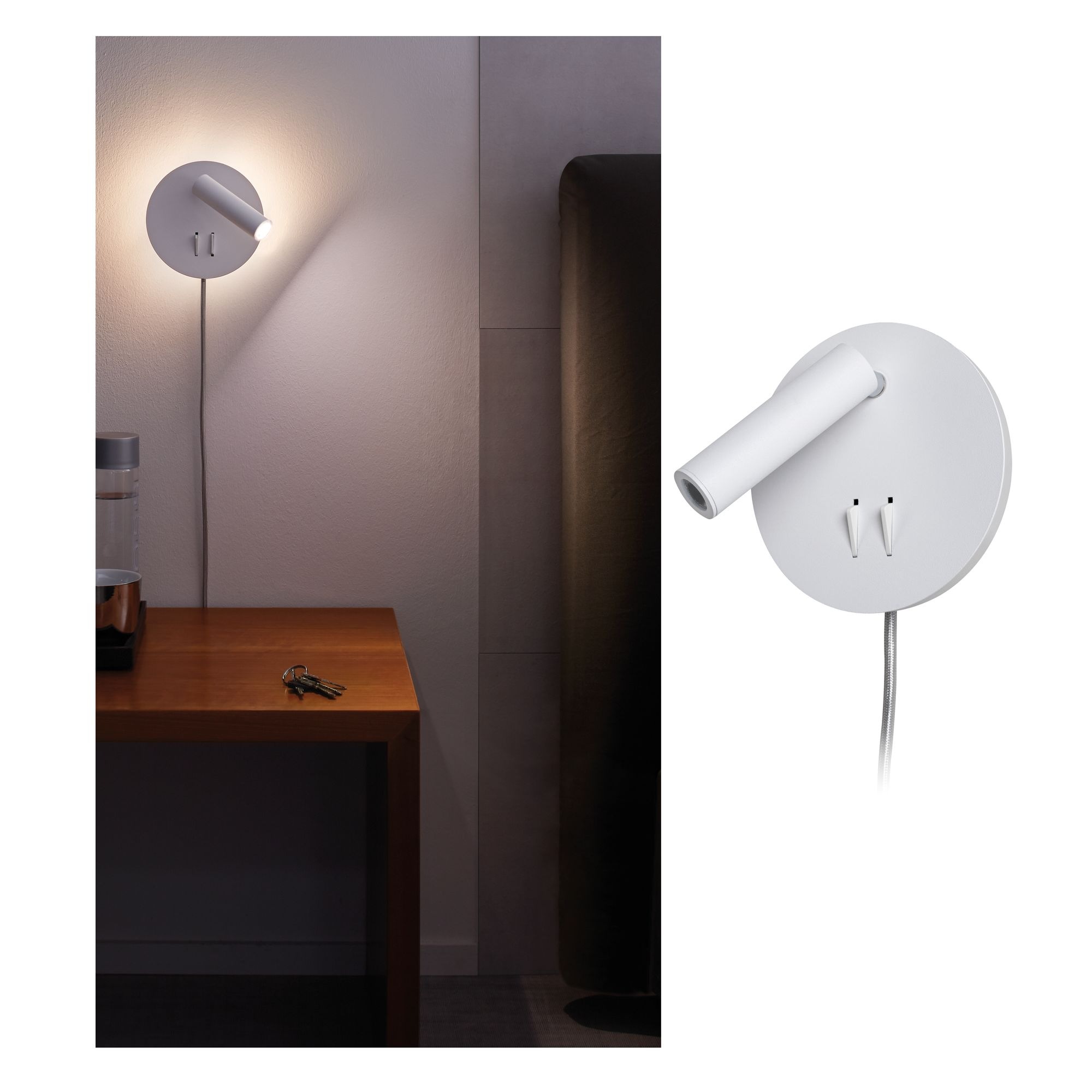 Paulmann LED Wandleuchte Tabari 4W Weiß/Chrom, 1 St., Warmweiß