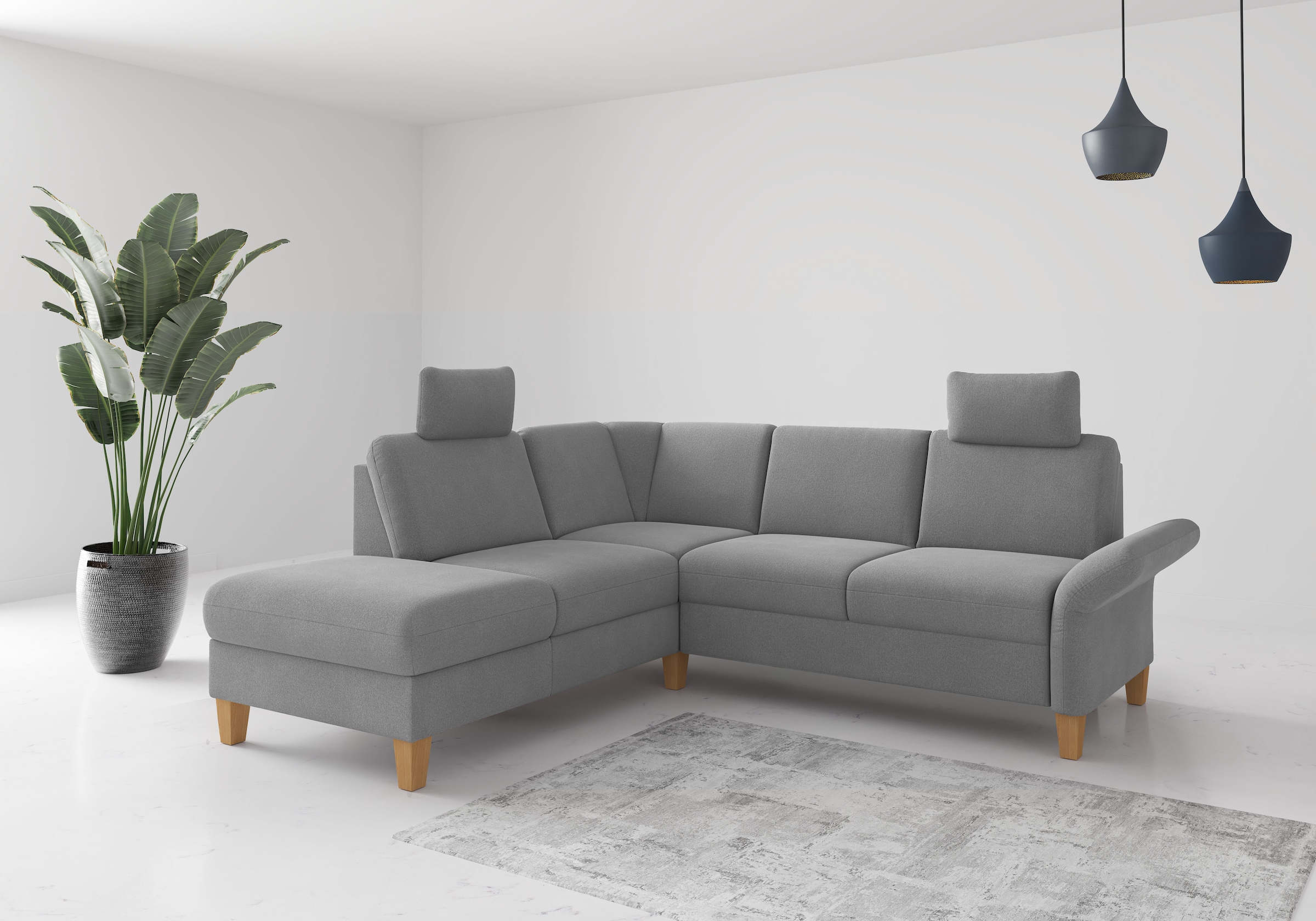 OTTO home Ecksofa "Rochelle, L-Form" wahlweise mit Armteilverstellung, Schlaffunktion und Bettkasten