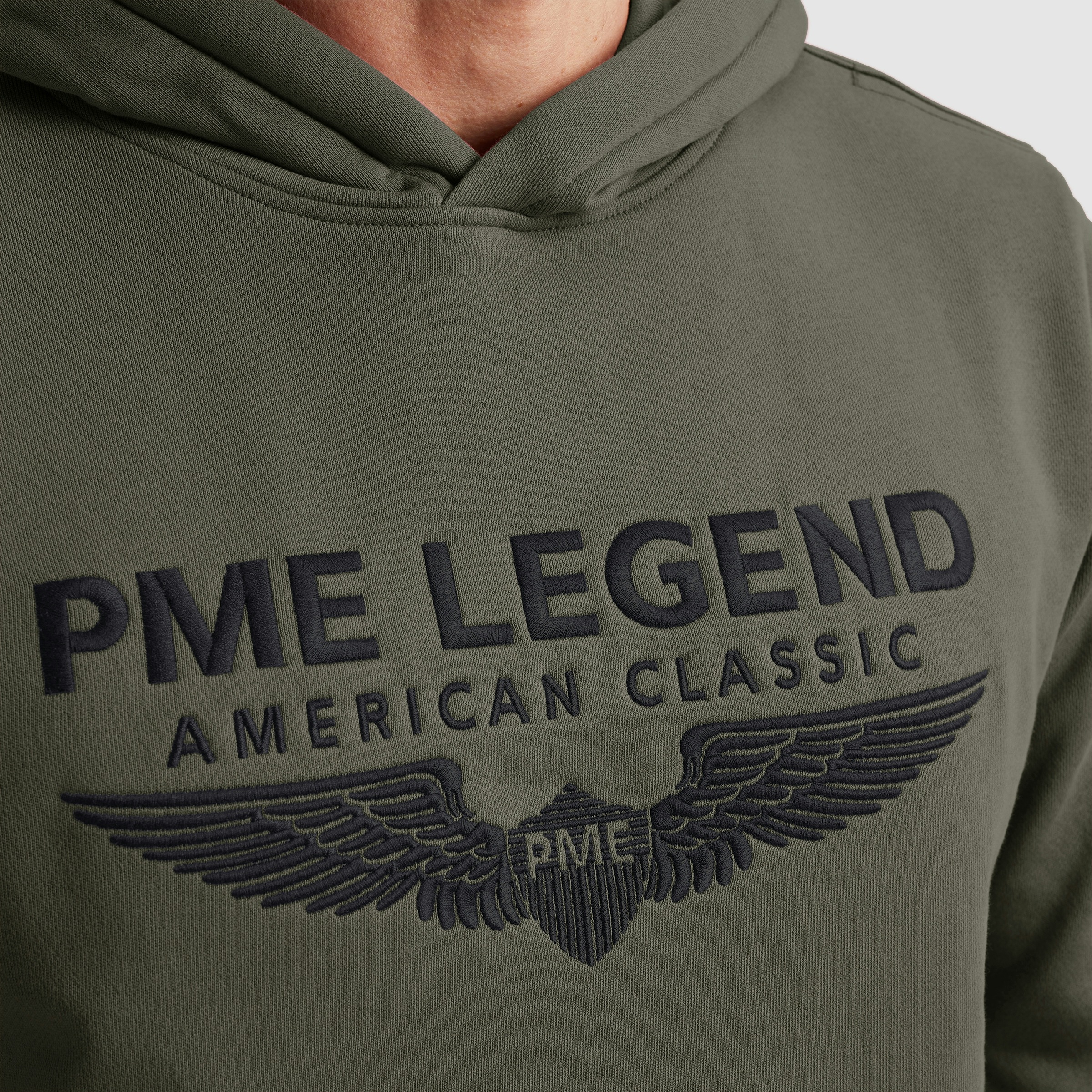 PME LEGEND Kapuzensweatshirt »Hooded soft terry with logo«, mit Logostickerei