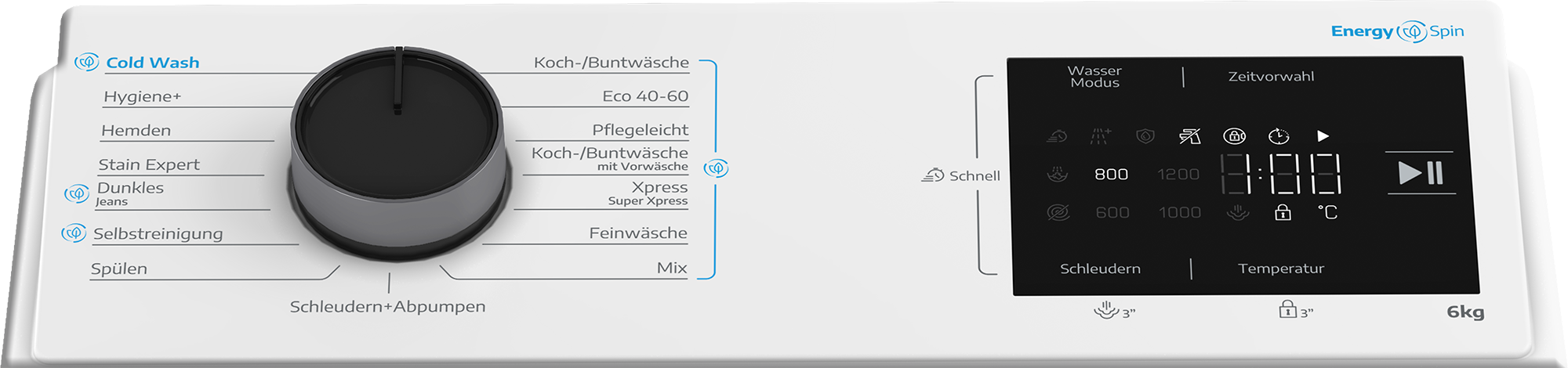 BEKO Waschmaschine Toplader »BWTL 6A W ES« 6 kg 1200 U/min Hygiene+ & Knitterschutz – allergikergeeignet, knitterfrei