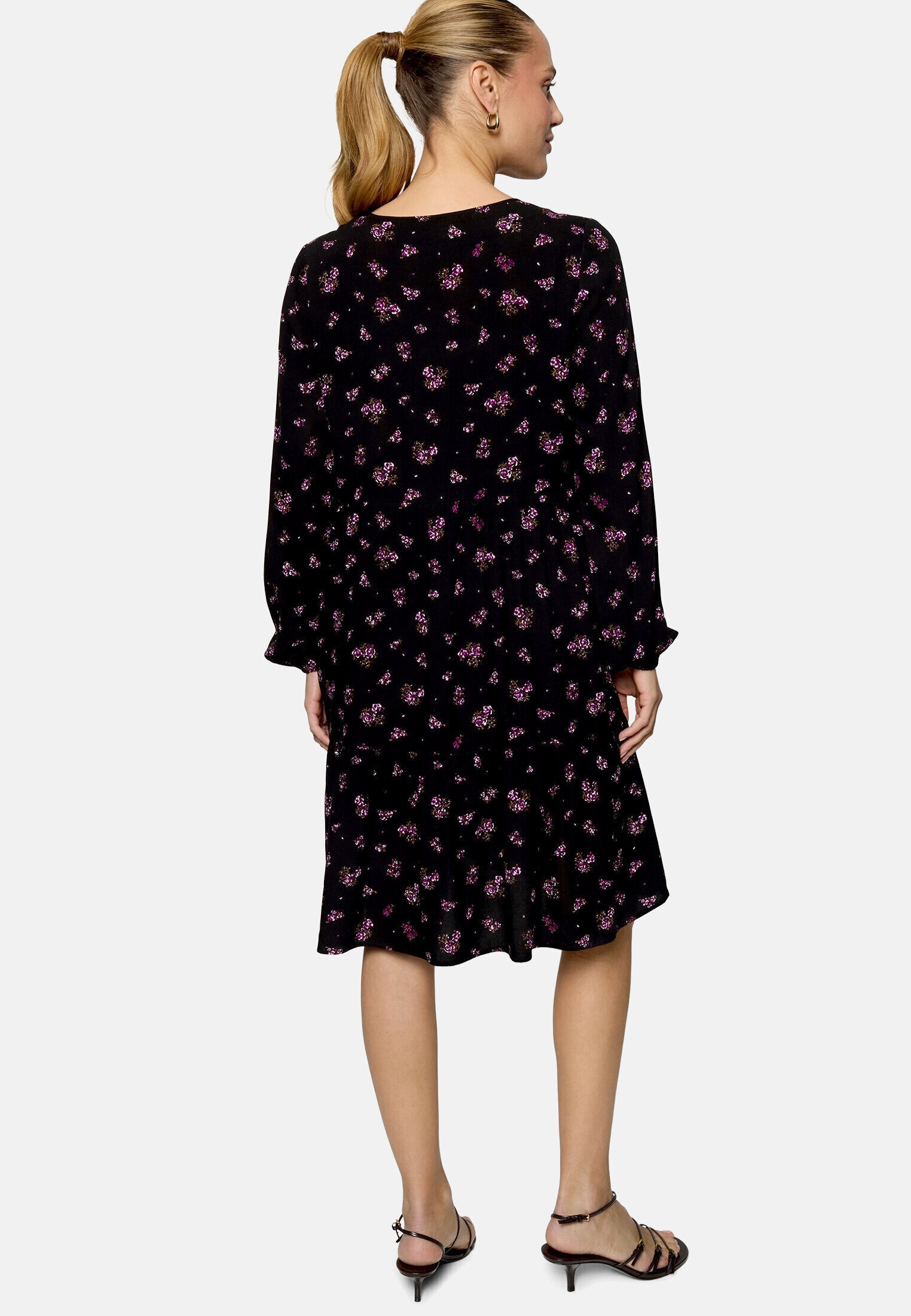 Zero Sommerkleid »Damen mit Blumen« drapiert / gerafft