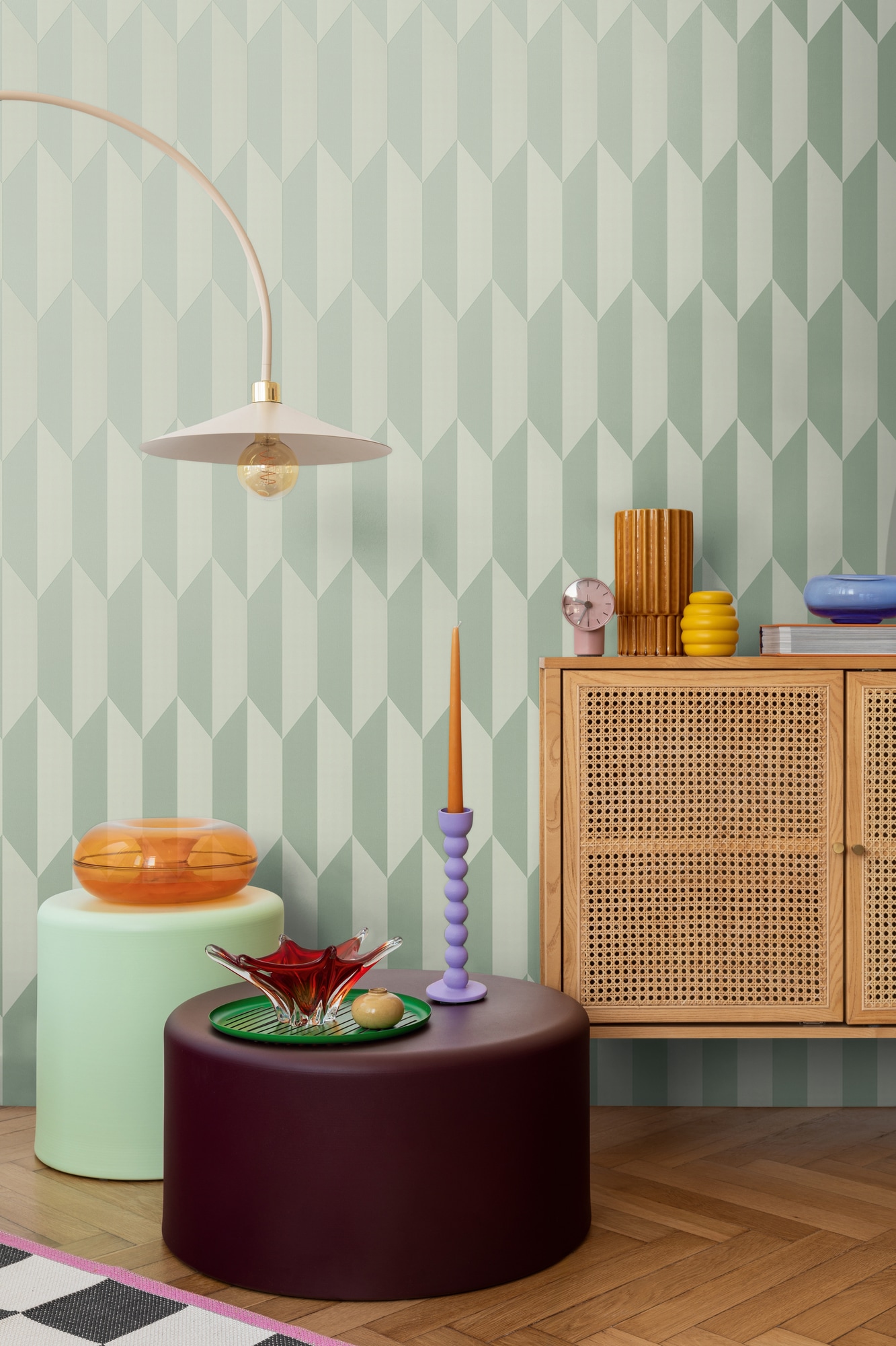 CosmoLiving by Cosmopolitan Vliestapete »Graphic Groove-Playful Tapete« glänzend strukturiert Geometrisches Design mit modernem 3D-Effekt
