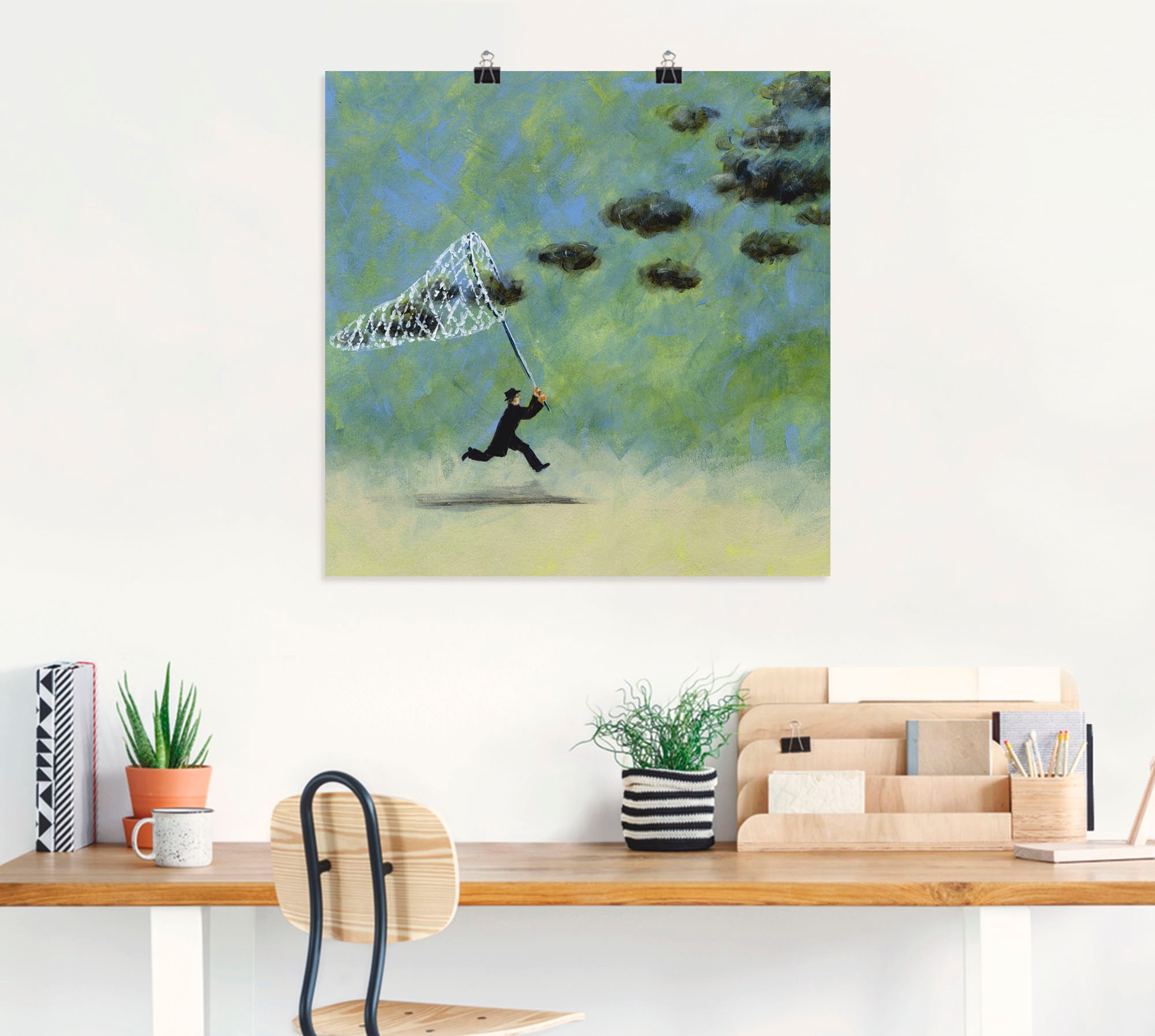 Artland Wandbild »Wolkenfänger«, Mann, (1 St.), als Leinwandbild, Poster, Wandaufkleber in verschied. Größen