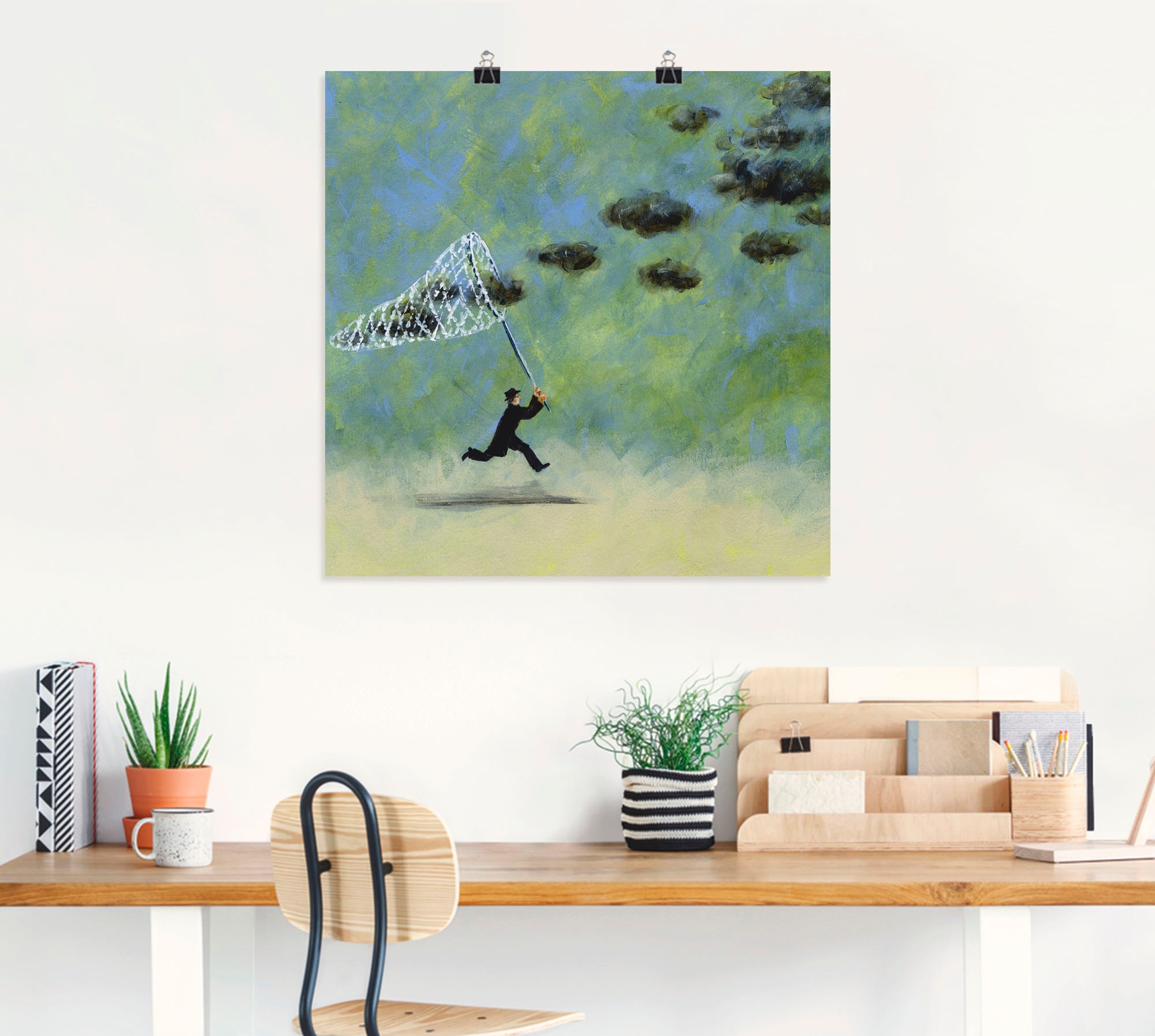 Wandbild ARTLAND "Wolkenfänger", grün (farbe bild(er): grün), B:30cm H:30cm, Bilder, als Leinwandbild, Poster in verschied. Größen 2