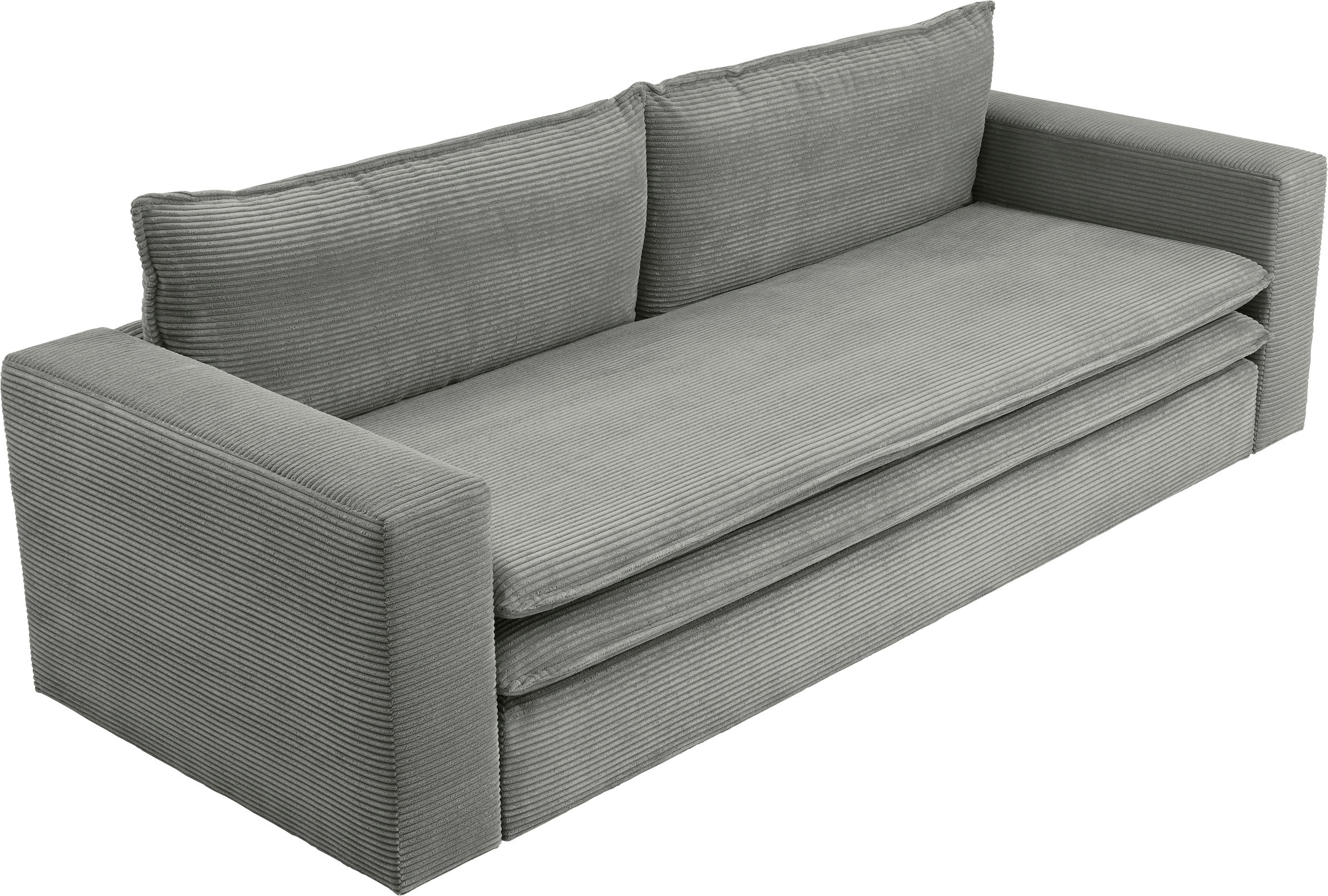 Places of Style Sitzgruppe »PIAGGE«, (2 tlg.), 3-Sitzer-Sofa mit Bettfunktion und Loveseat-Hocker im Set
