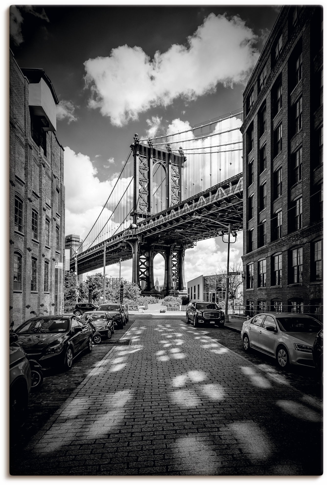 Artland Wandbild "Manhattan Bridge in Brooklyn, New York", New York, (1 St.), als Leinwandbild, Poster in verschied. Grö