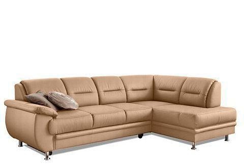 sit&more Ecksofa "Mailand L-Form, B: 250 cm, Komfortsitzhöhe 46 cm" optional Schlaffunktion, Eckcouch in Kunstleder & Stoff