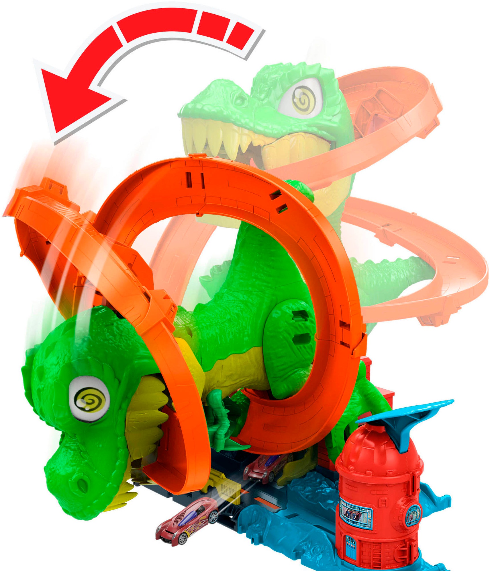 Hot Wheels Autorennbahn »Hot Wheels City T-Rex-Schlacht«