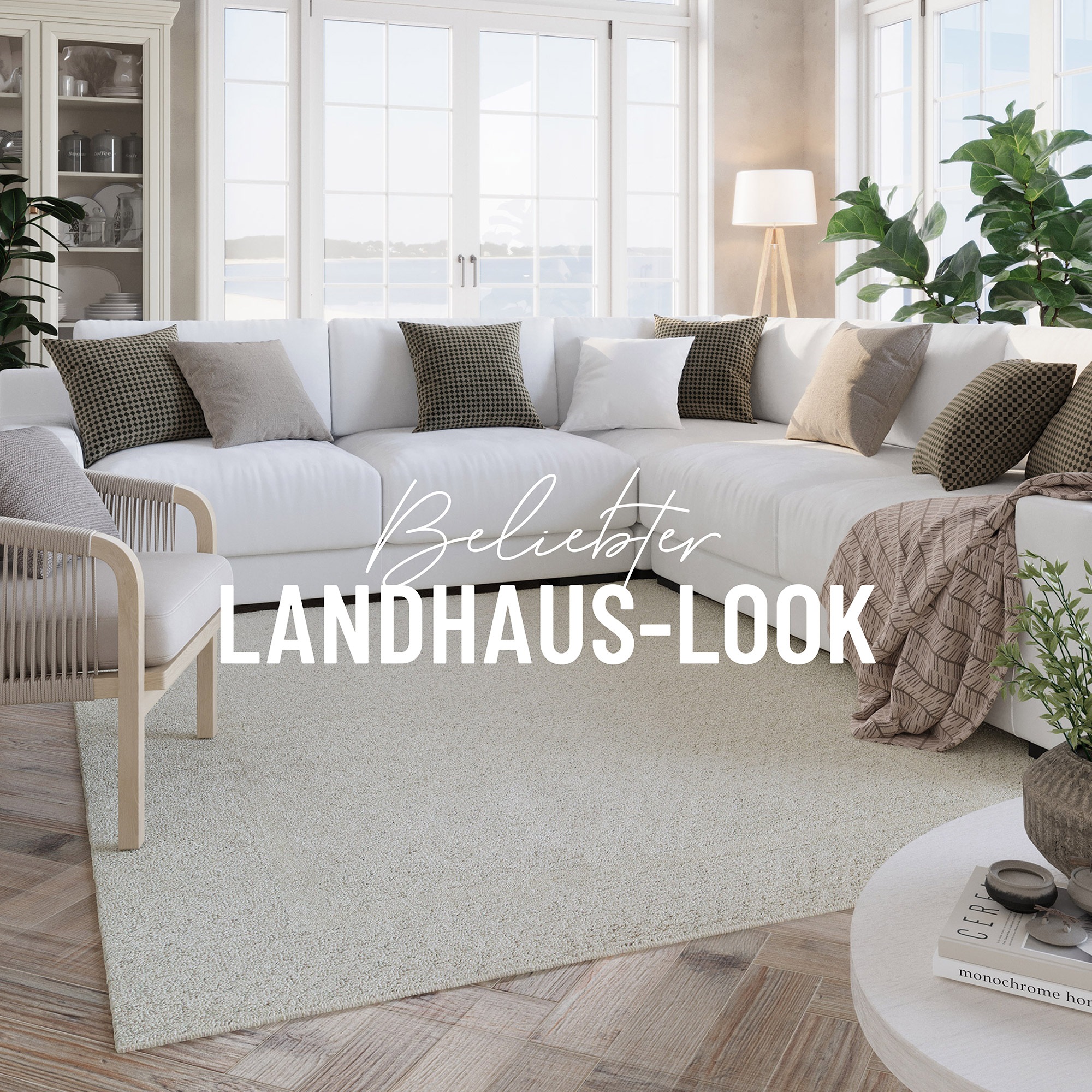 Wecon home Wollteppich »Hamptons THIRTYFIVE«, rechteckig, 15 mm Höhe, Läufer, Schurwolle, Kurzflor, Wohn- & Schlafzimmer, strukturiert