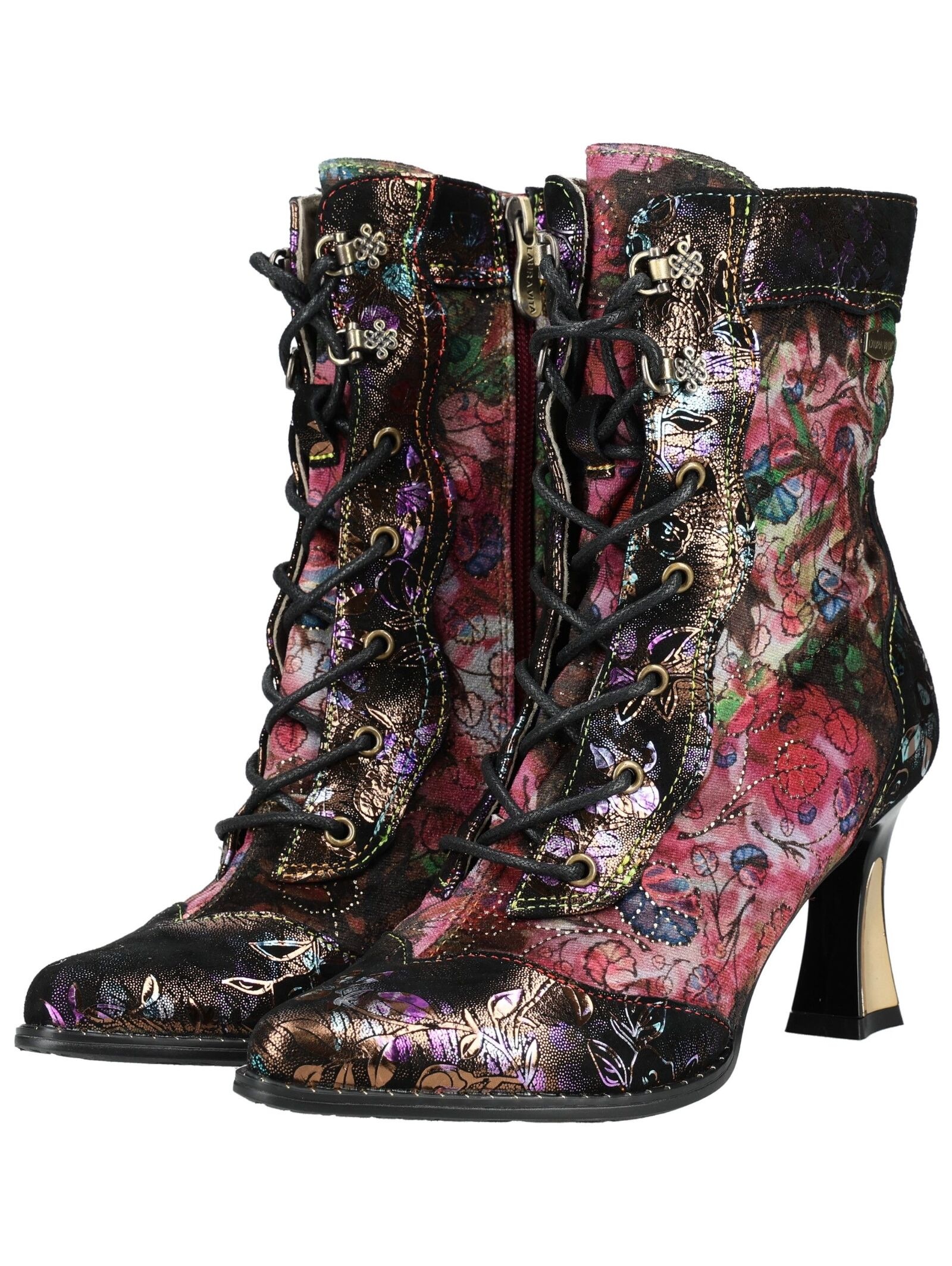 LAURA VITA High-Heel-Stiefelette »LAURA VITA Stiefelette Leder/Textil«