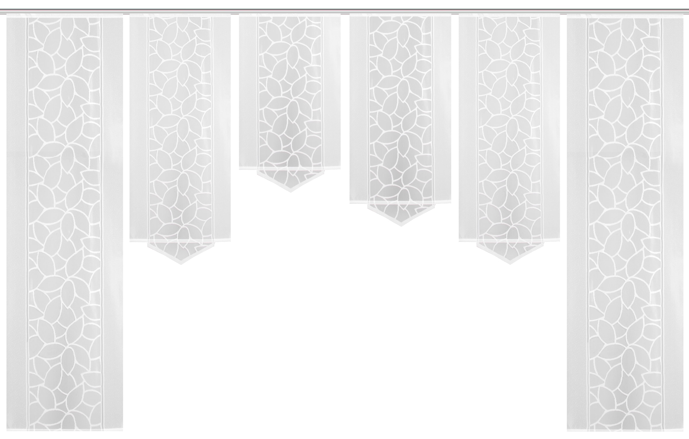 HOME WOHNIDEEN Schiebegardine »JENNA«, (6 St.), Schiebevorhang Jacquard Set