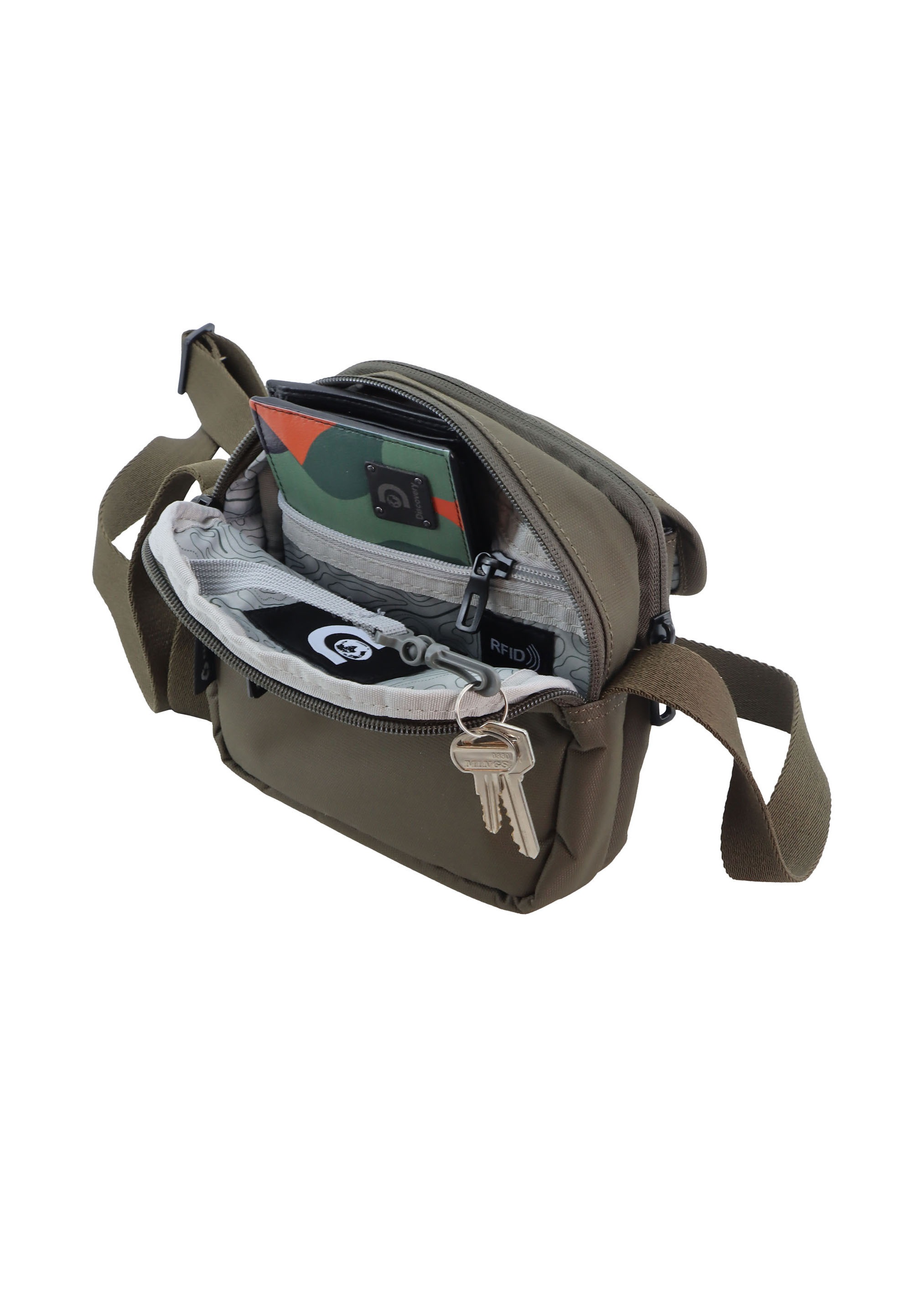 Discovery Schultertasche »Downtown«, aus rPet Polyester-Material