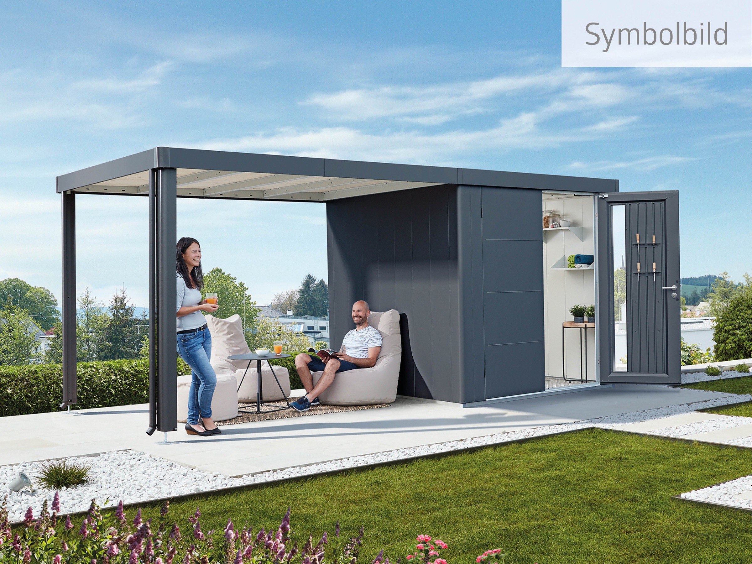 Biohort Gerätehaus "NEO Gr. 4B, verschiedene Farben" stylisches Gartenhaus günstig online kaufen