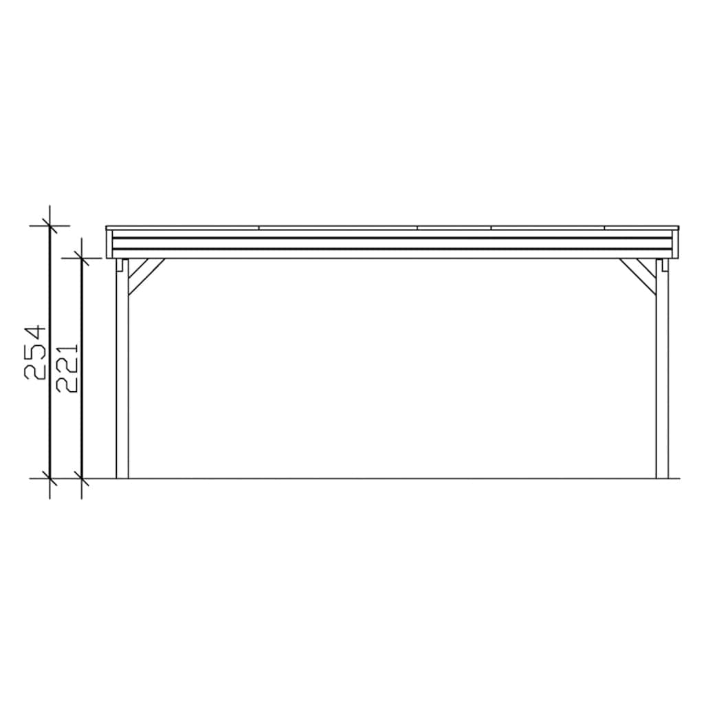 Skanholz Doppelcarport »Friesland«, Nadelholz, 514 cm, grün