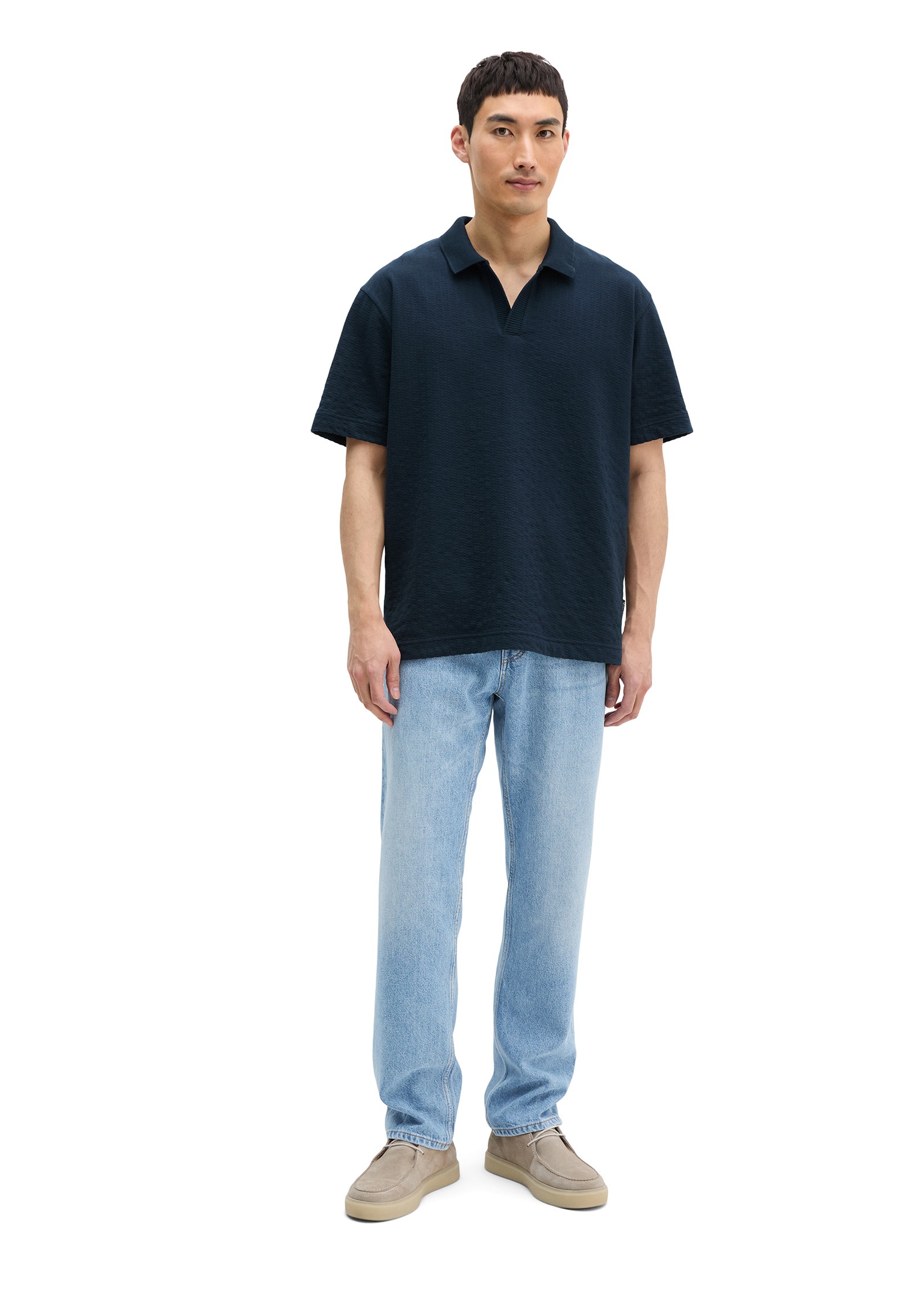 Marc O'Polo Poloshirt »aus schwerem Ripp-Jersey«