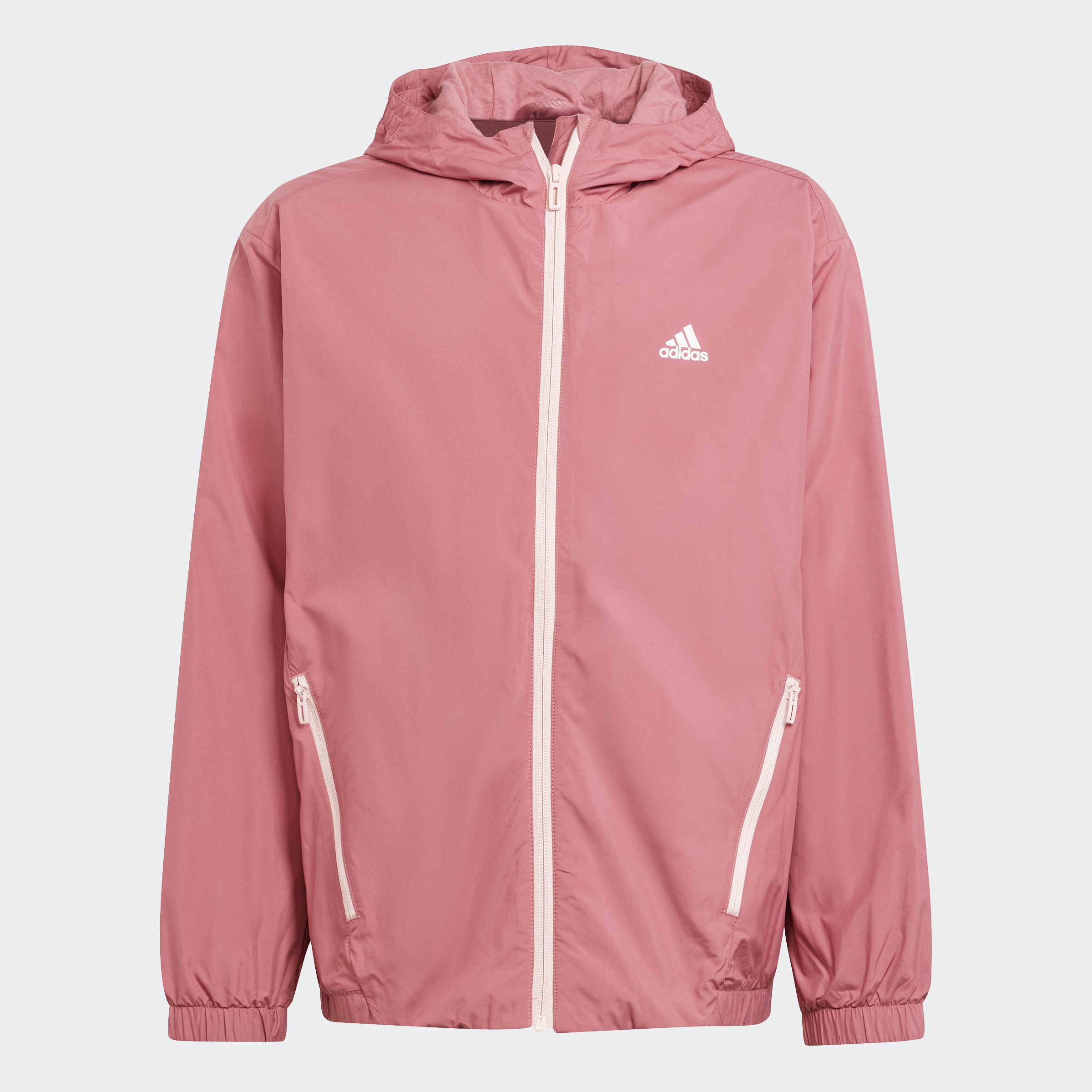 Adidas pink windbreaker best sale