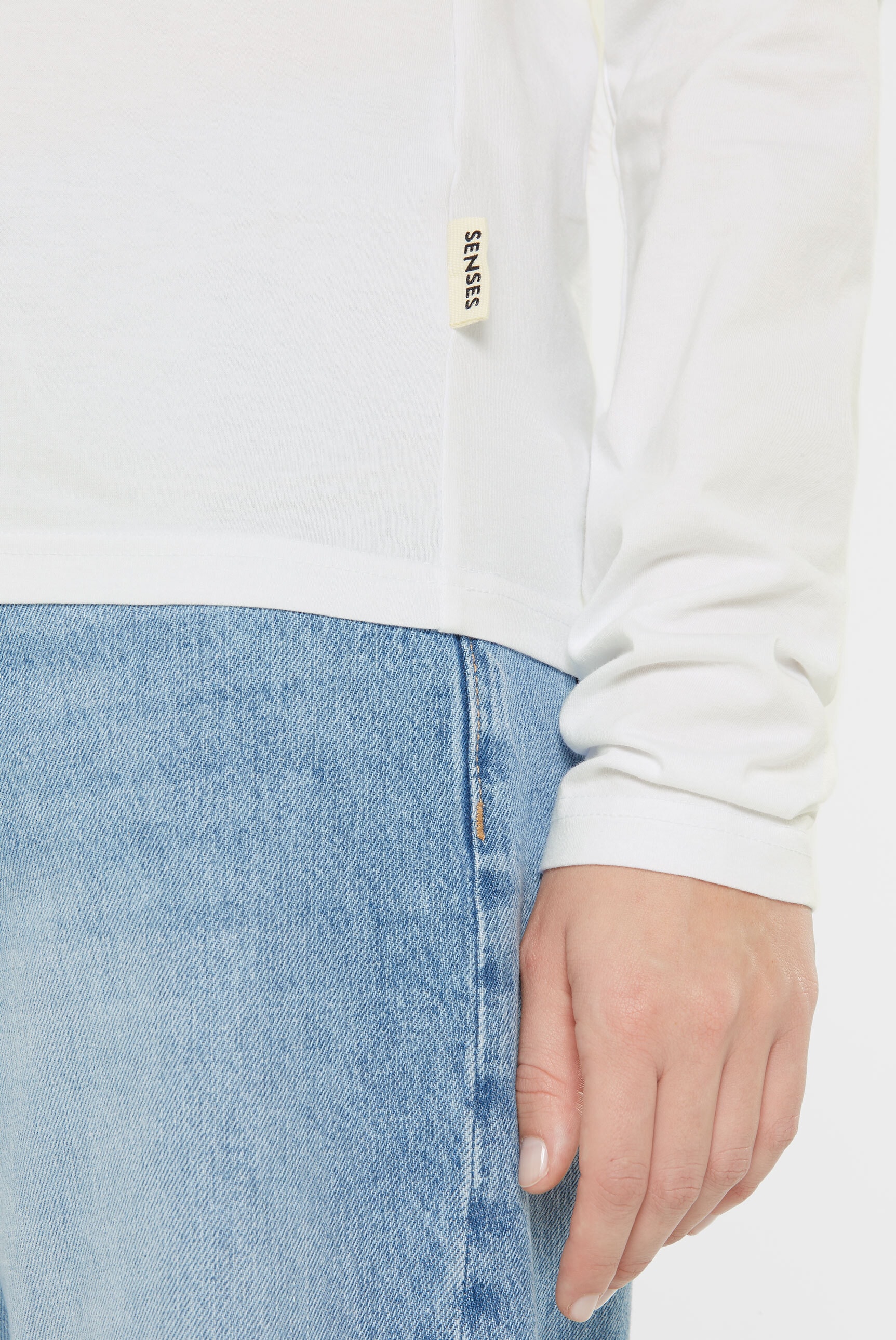 SENSES.THE LABEL Rundhalsshirt, mit Baumwolle