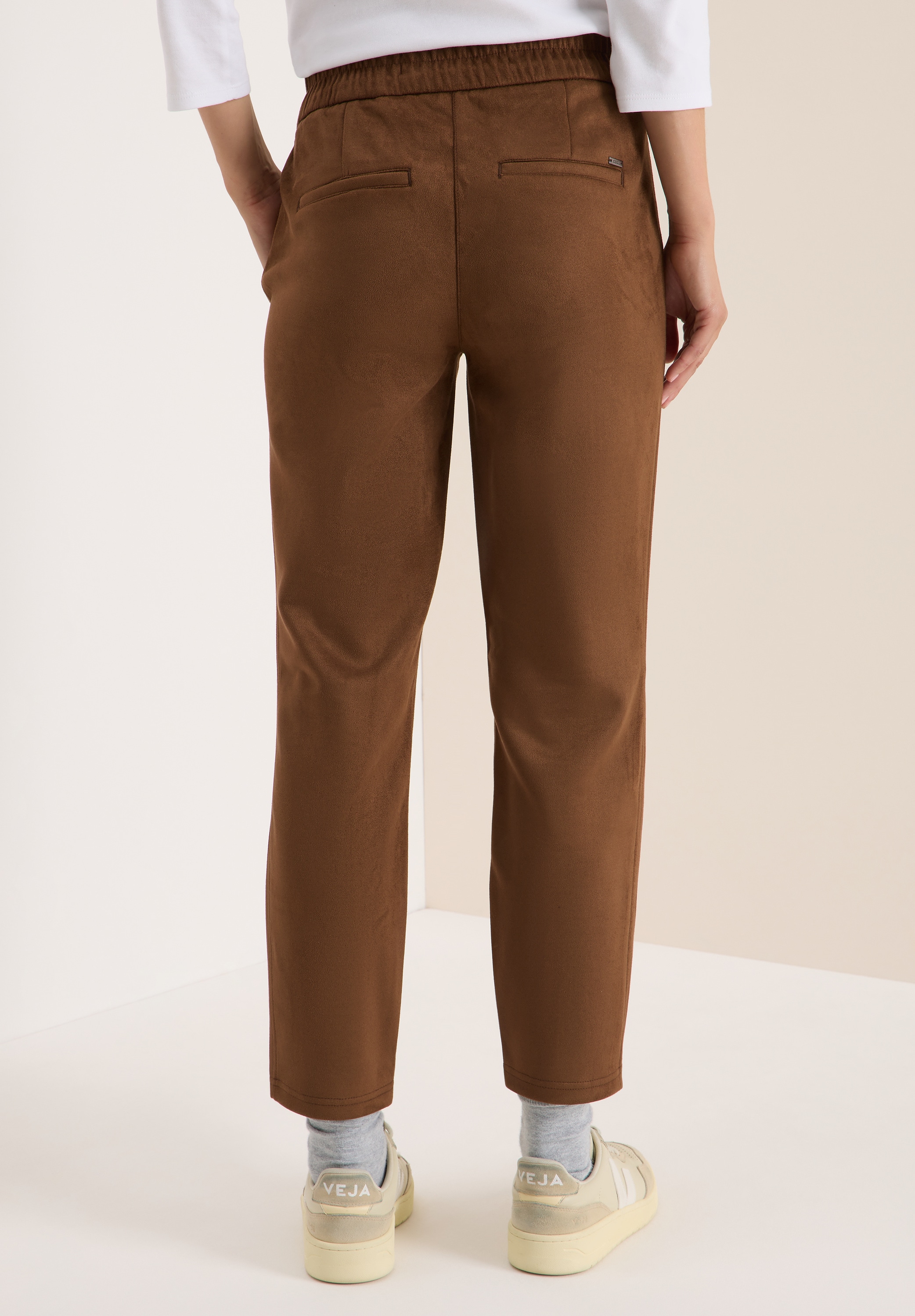 STREET ONE Lederimitathose, Middle Waist