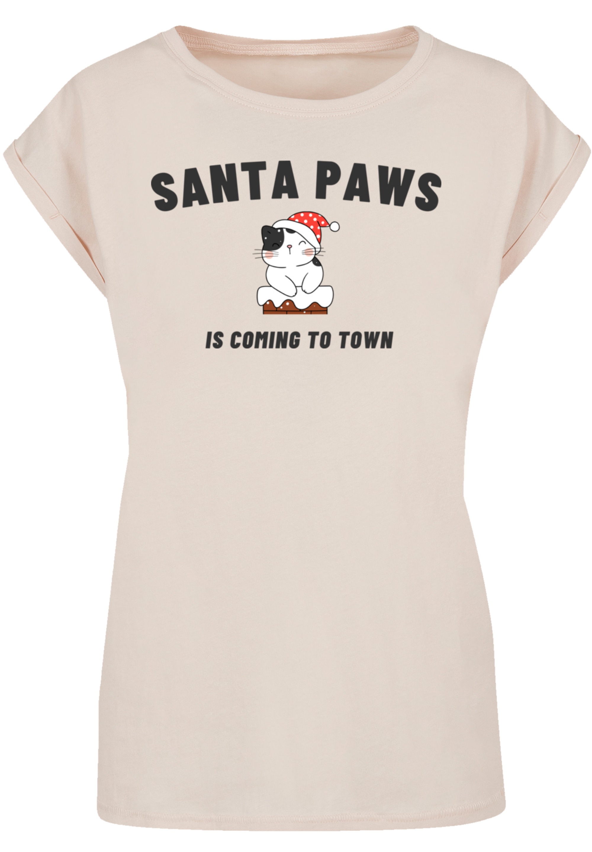 F4NT4STIC T-Shirt »Santa Paws Christmas Cat«, Premium Qualität, Rock-Musik, Band