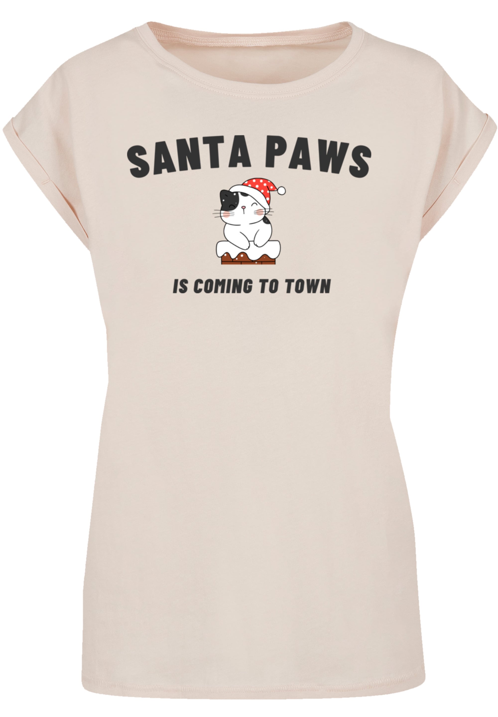 F4NT4STIC T-Shirt "Santa Paws Christmas Cat", Premium Qualität, Rock-Musik, günstig online kaufen