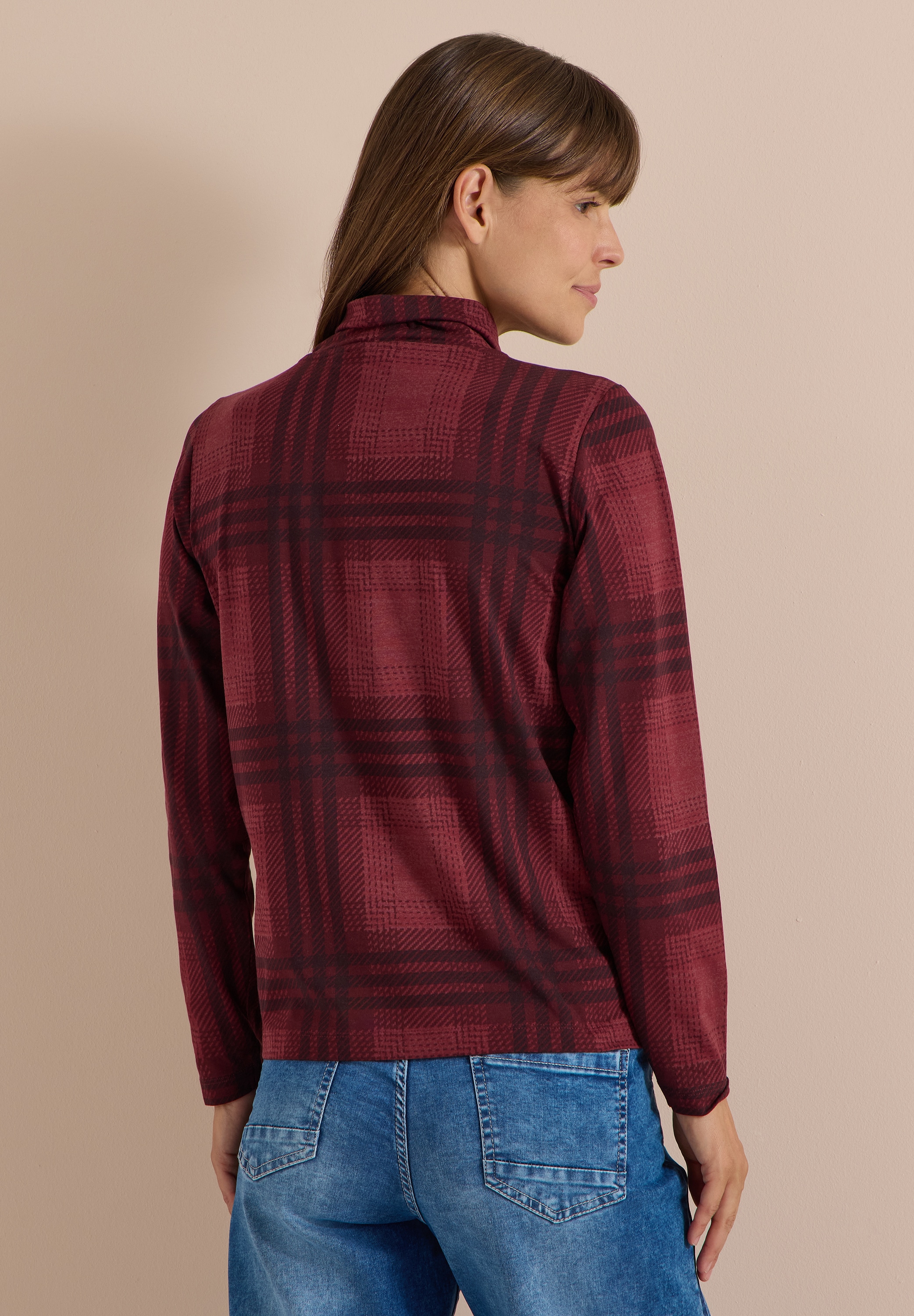 Cecil Langarmshirt aus softem Materialmix