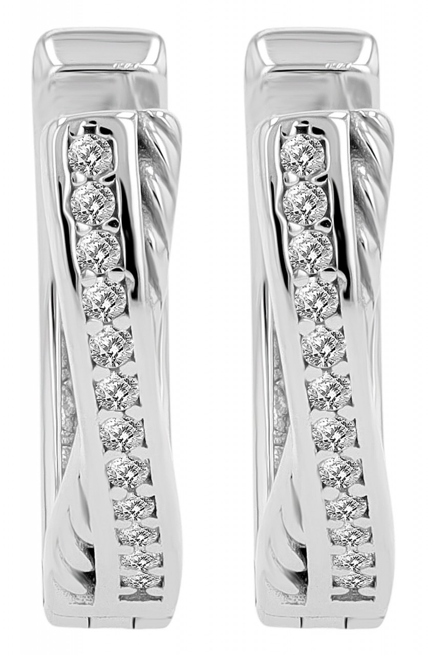 Paar Creolen ADELIA´S "Damen Creolen aus poliertem 925 Sterling Silber und Zirkonia", silber, Ohrringe, Damen, Damen, Silber 925 (Sterlingsilber) 7