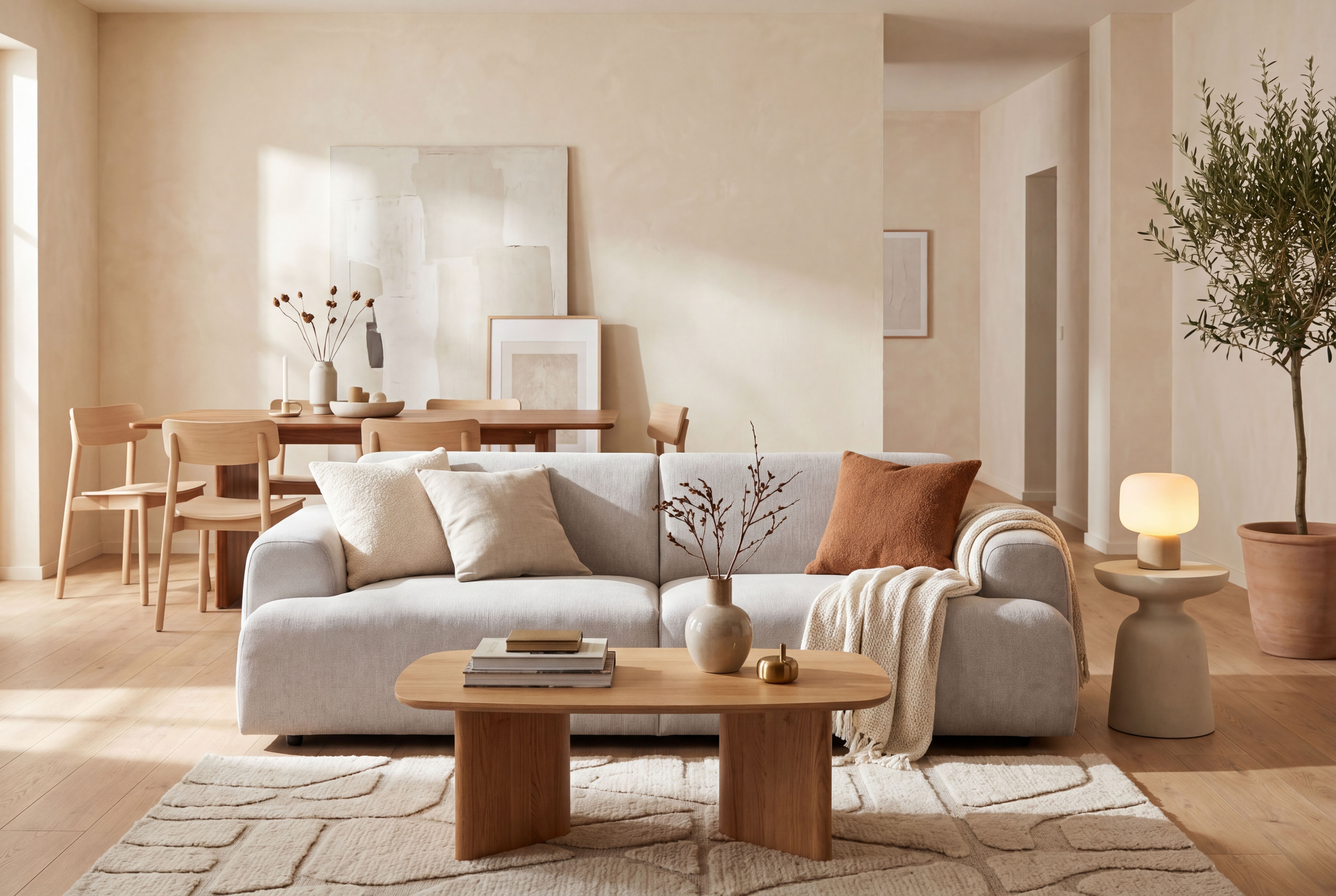 OTTO home 3-Sitzer "Linkka, Breite 237 cm" in einem weichen Chenille-Stoff, mit Wellenunterfederung