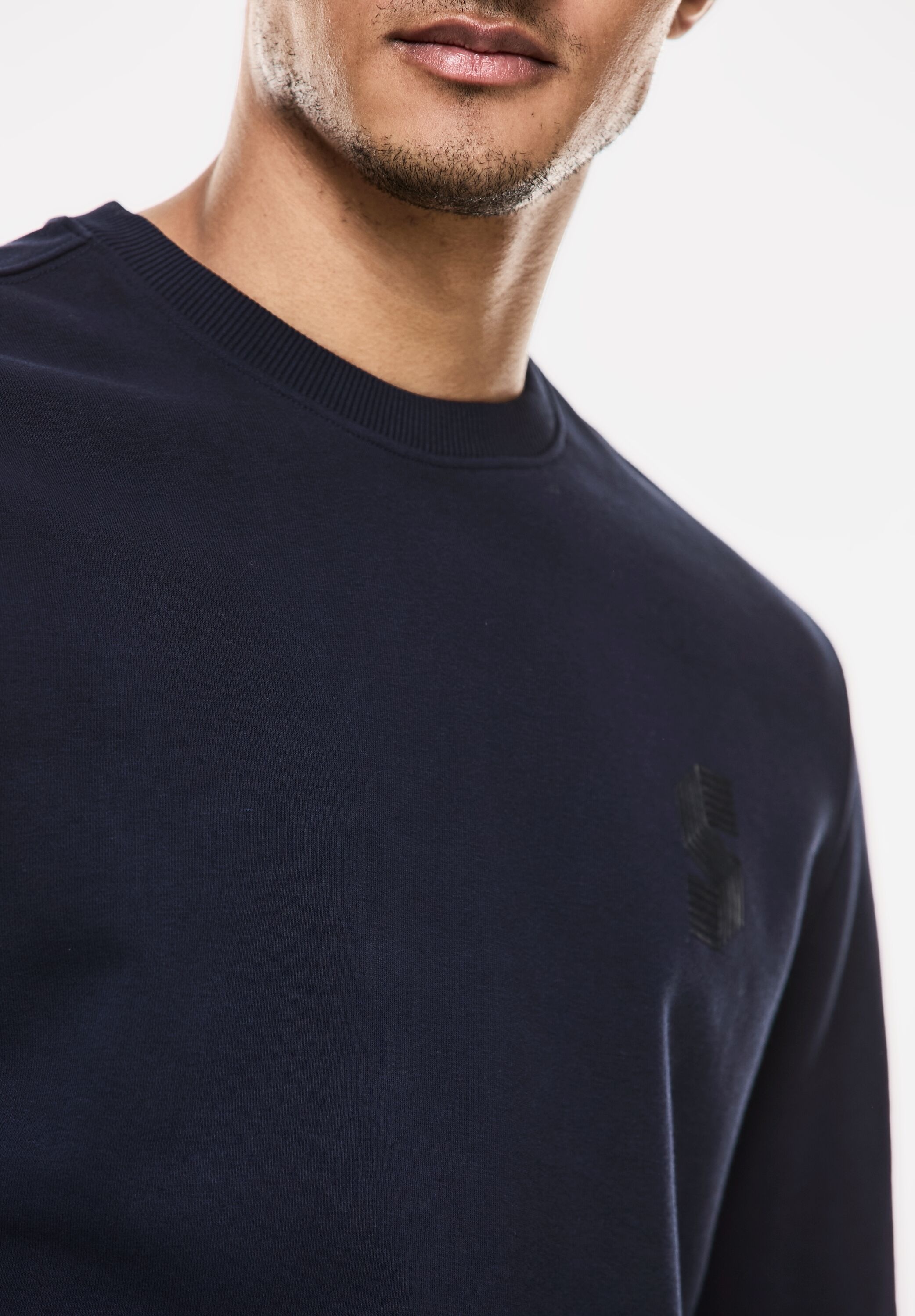 STREET ONE MEN Sweatshirt, mit Rundhalsausschnitt