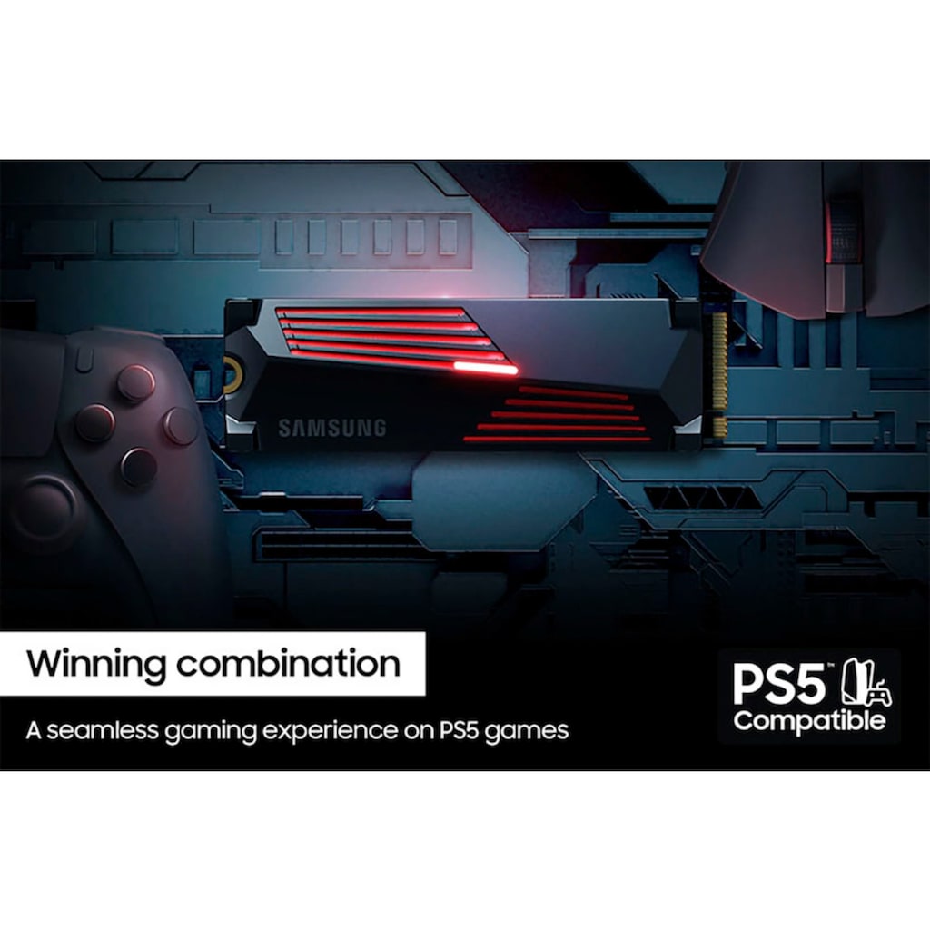 PlayStation 5 Spielekonsole »Disk Edition (Slim) + Samsung 990 PRO Heatsink interne SSD mit«