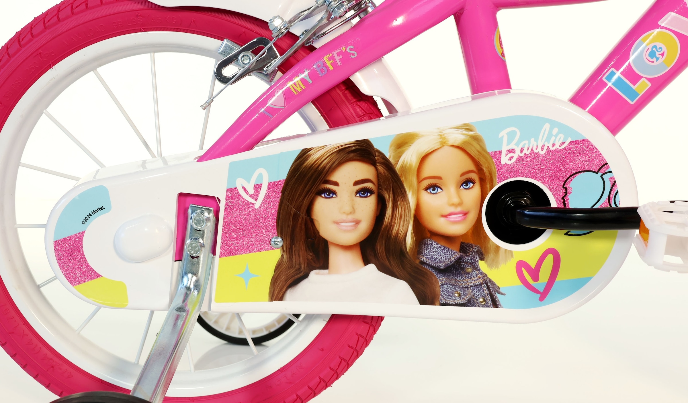 Dino Bikes Kinderfahrrad »Barbie 14" Kinderfahrrad 3-6 Jahre« 1 Gang ohne Schaltung