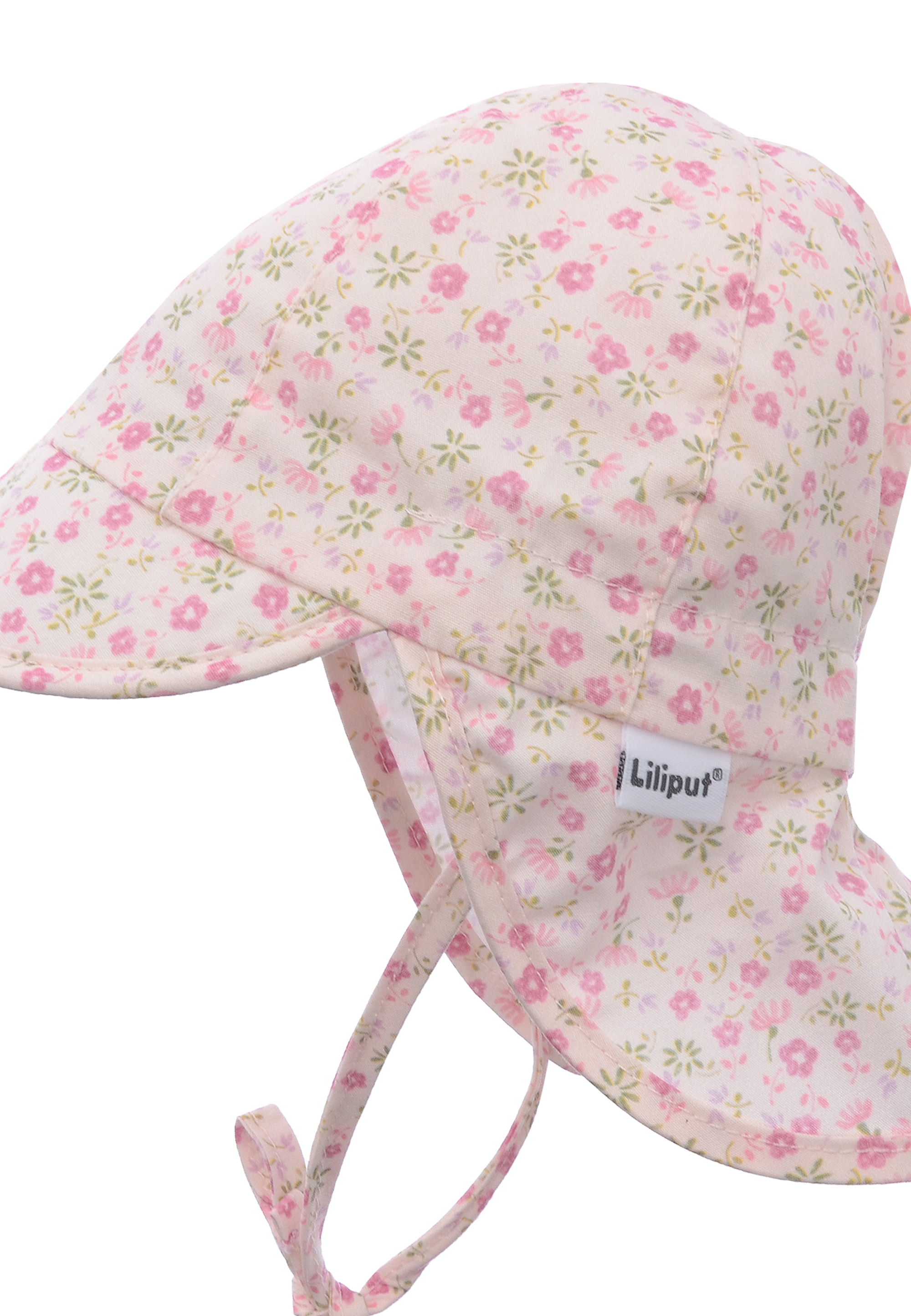 Liliput Strickmütze »Blümchen«, mit praktischem Nackenschutz